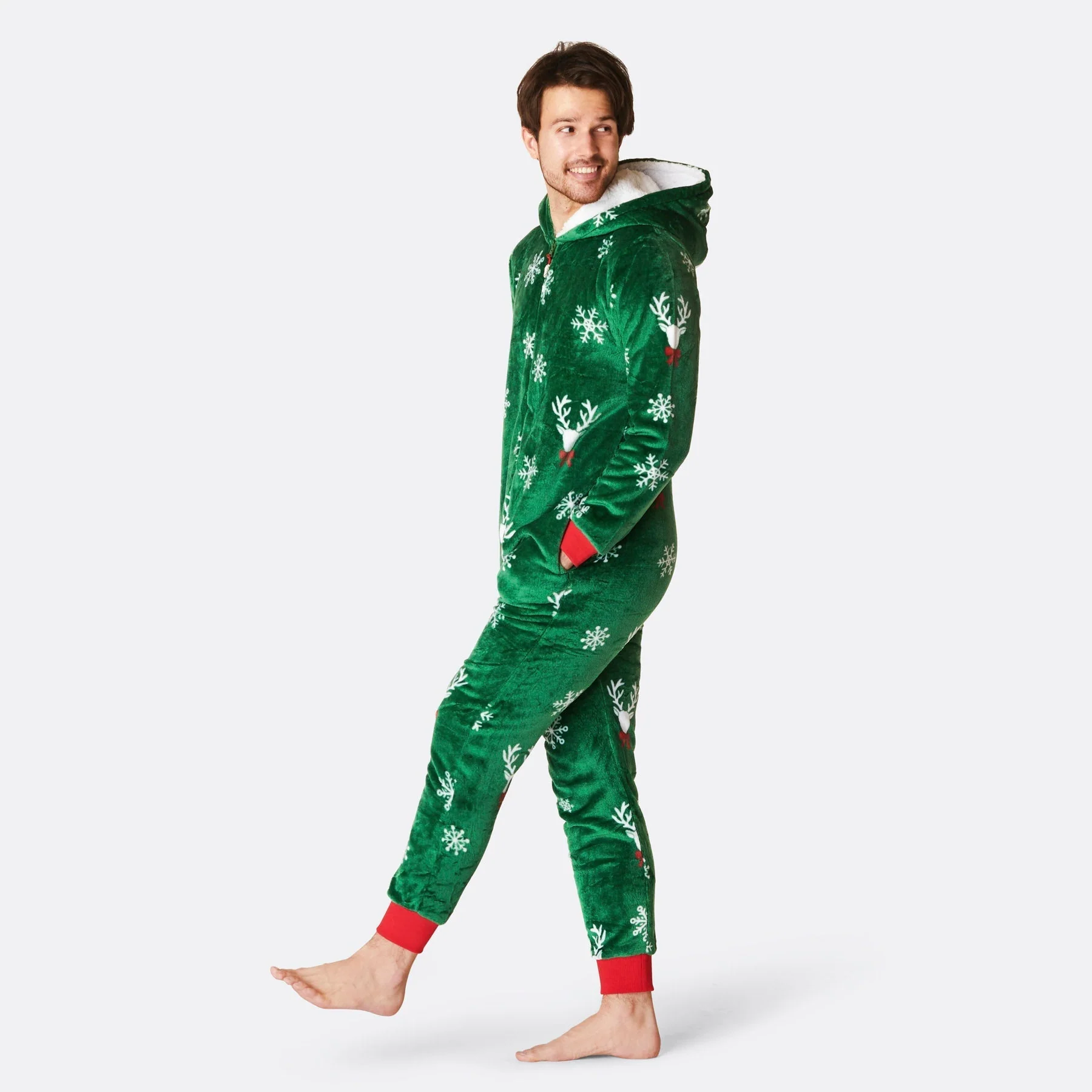 Grüner Rentier Onesie Herren - Image 3