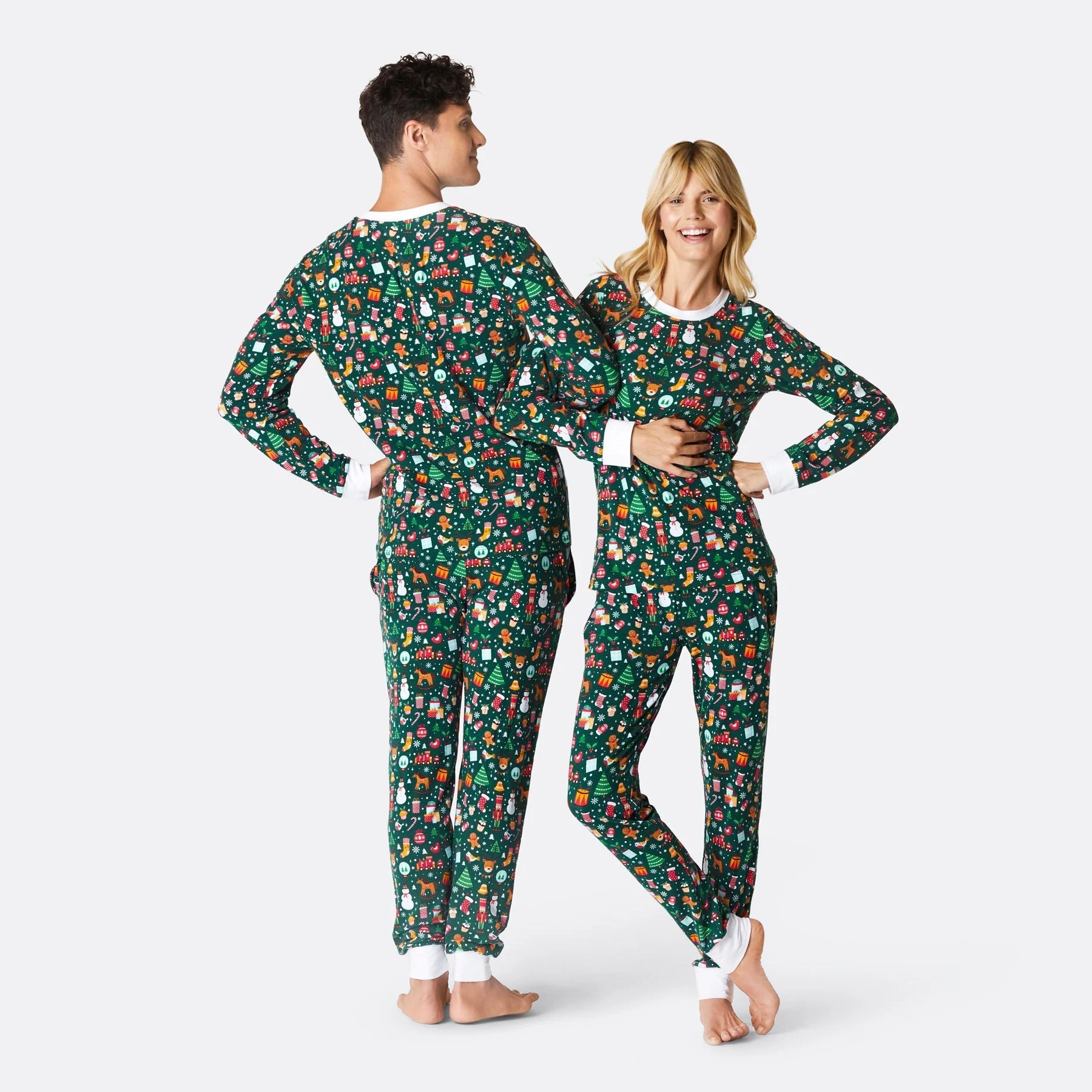 Grüner Weihnachtstraum Weihnachtspyjama Herren - Image 2