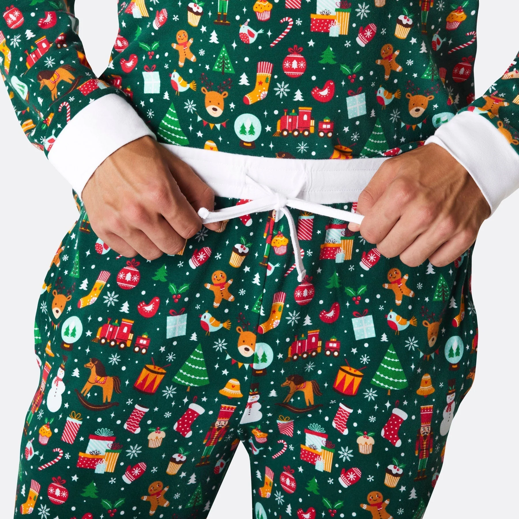 Grüner Weihnachtstraum Weihnachtspyjama Herren - Image 5