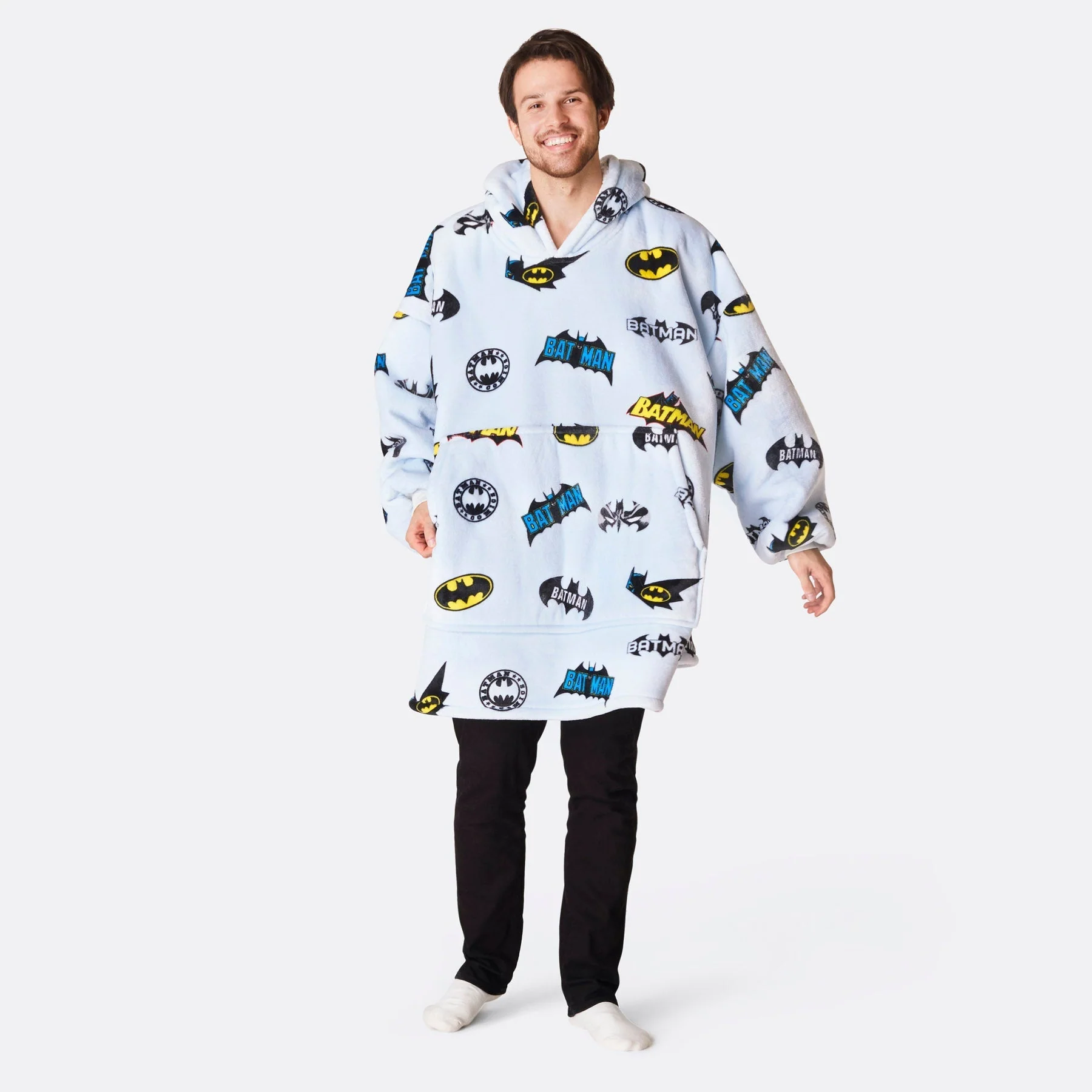 Hellblauer Batman HappyHoodie - Image 5