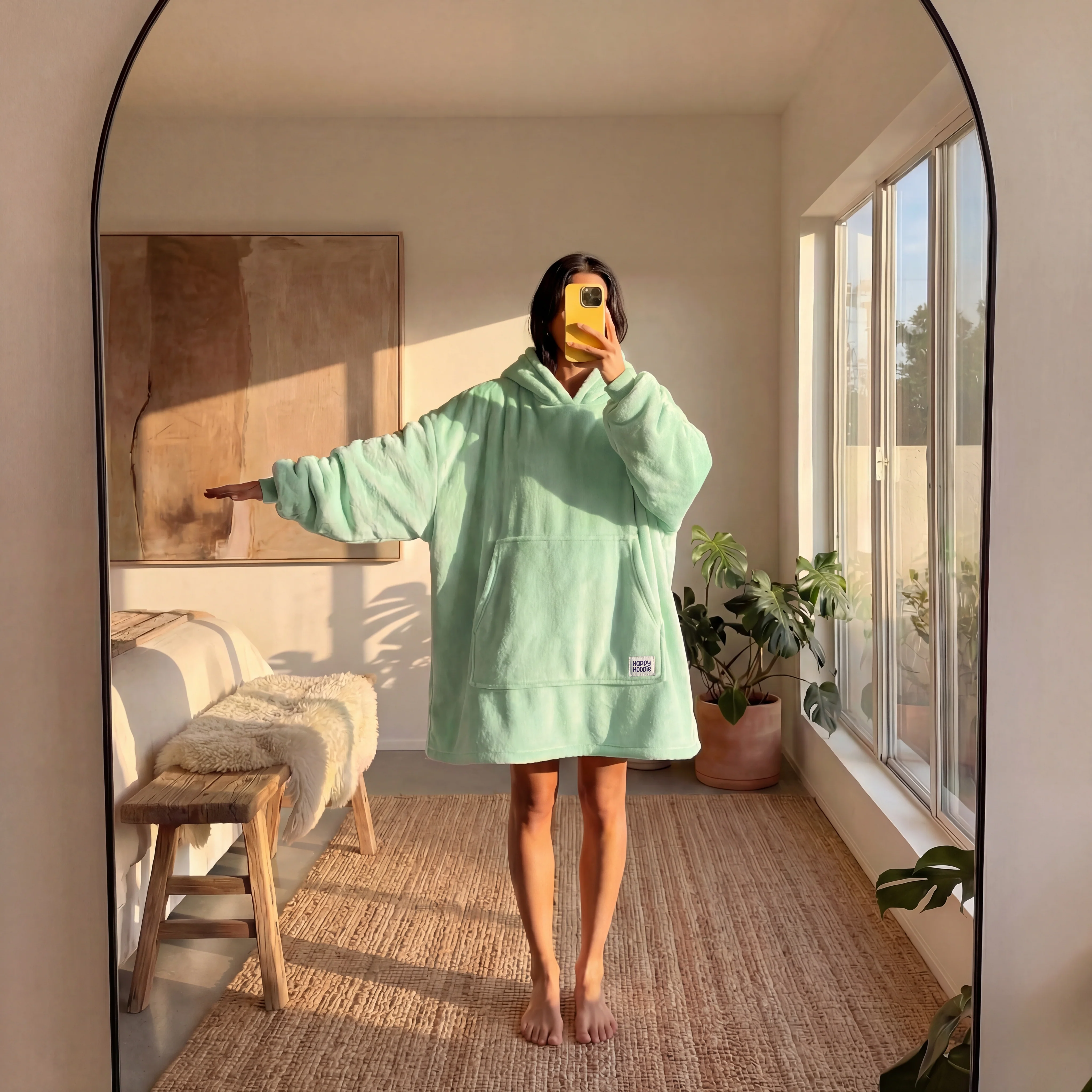 Hellgrüner HappyHoodie