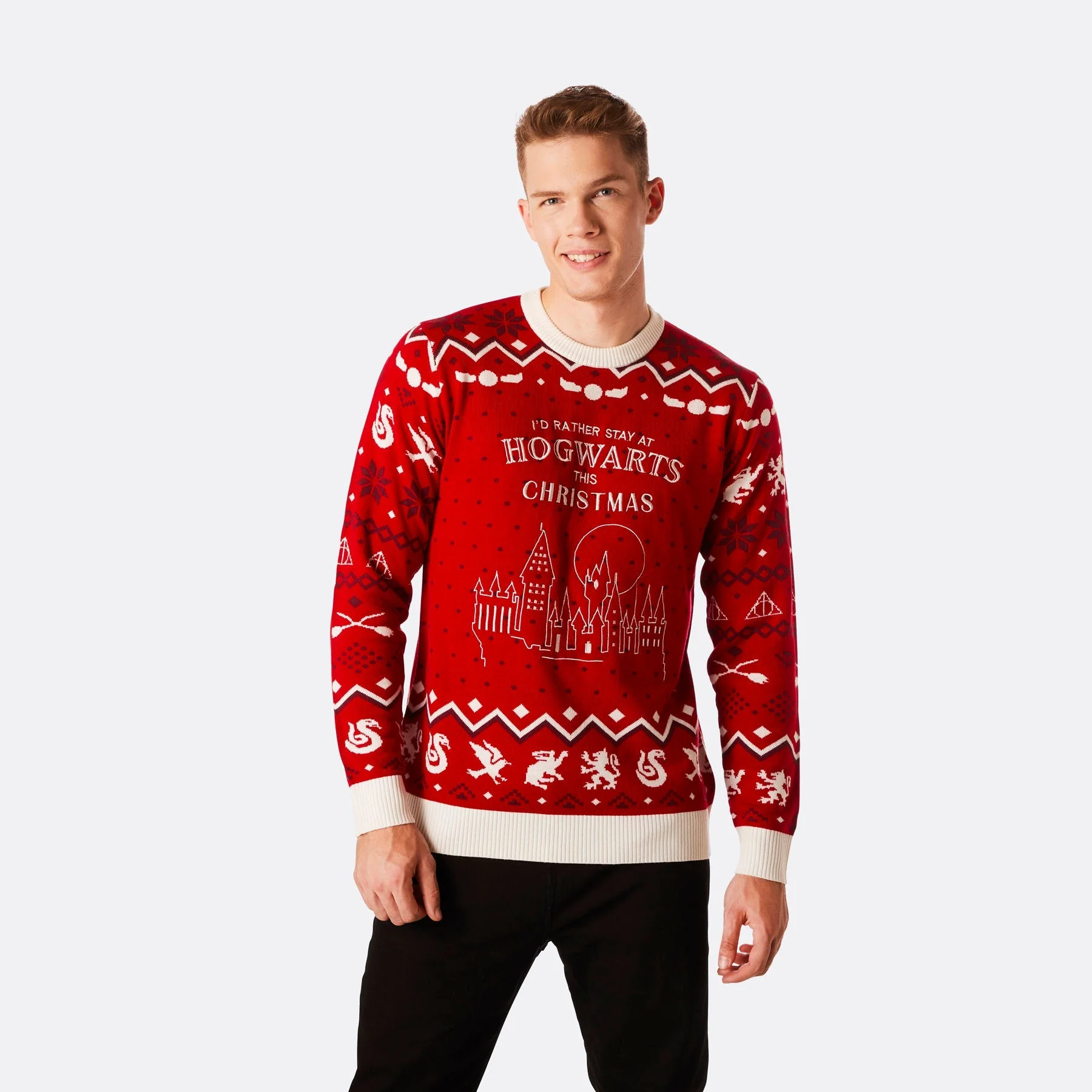 Hogwarts Weihnachtspullover Herren