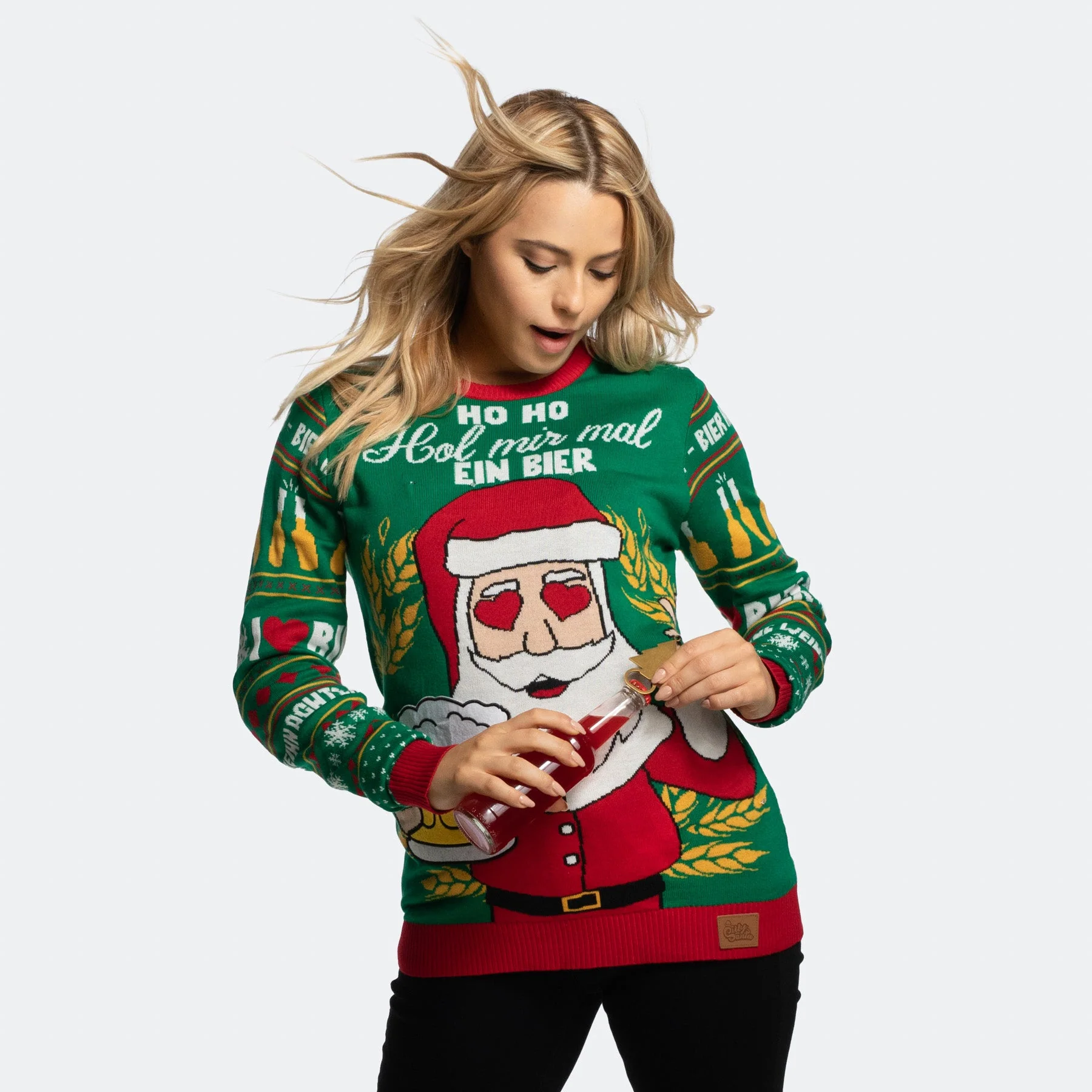 Hol Mir Mal Ein Bier Weihnachtspullover Damen - Image 2