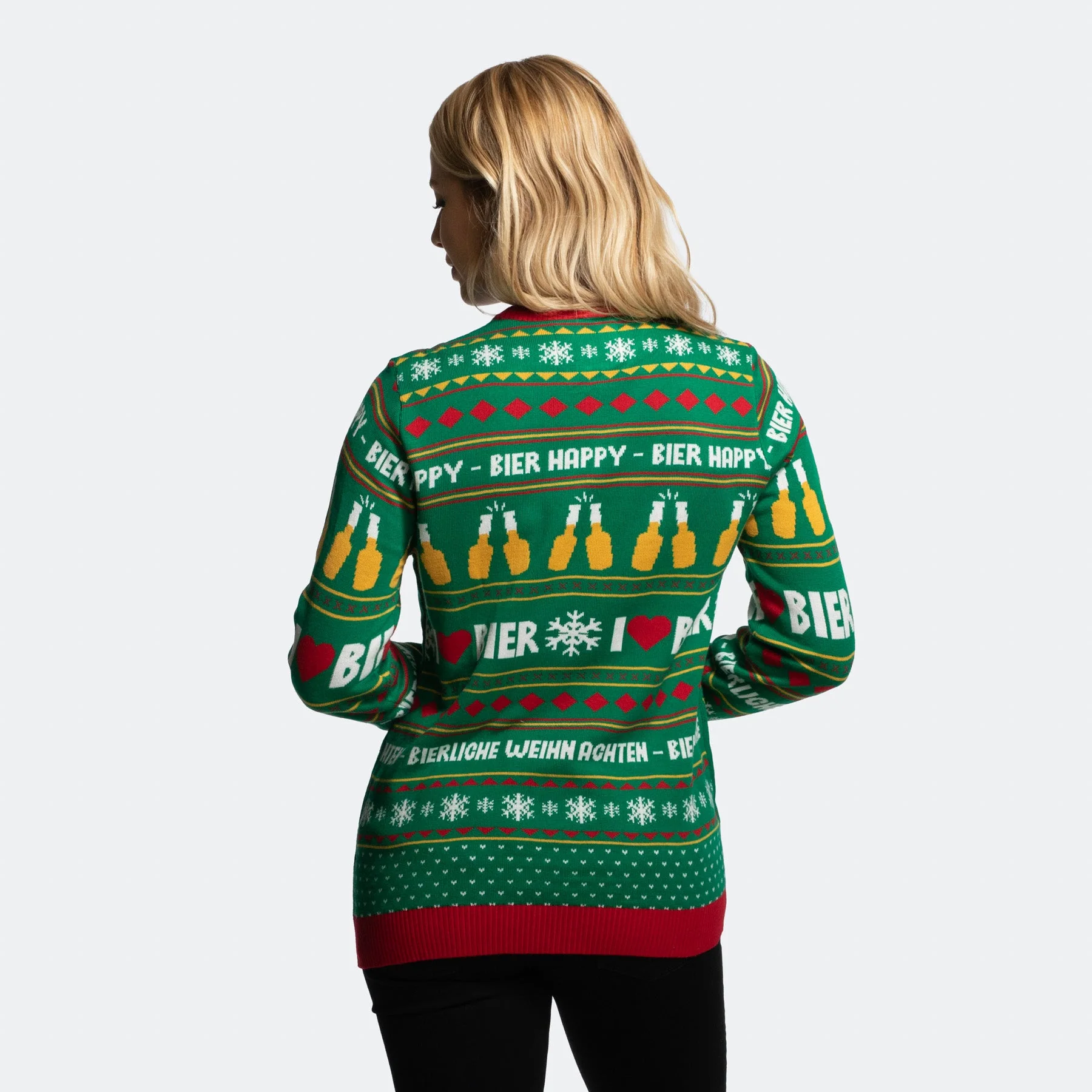Hol Mir Mal Ein Bier Weihnachtspullover Damen - Image 3