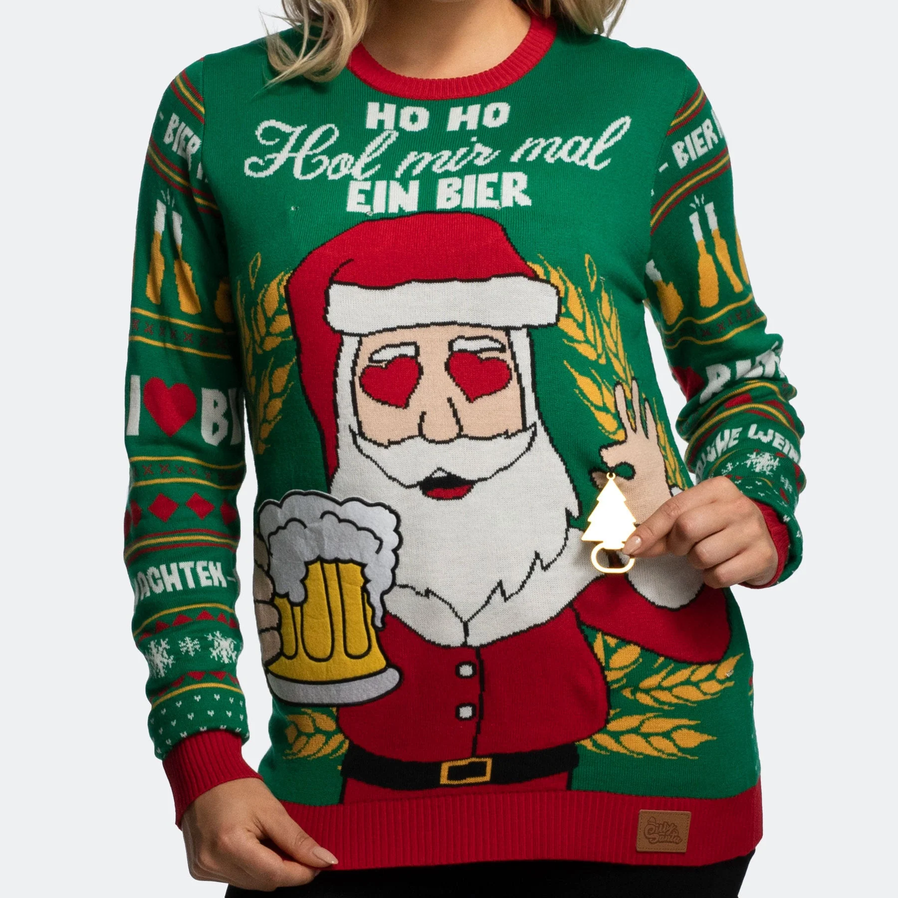 Hol Mir Mal Ein Bier Weihnachtspullover Damen - Image 6