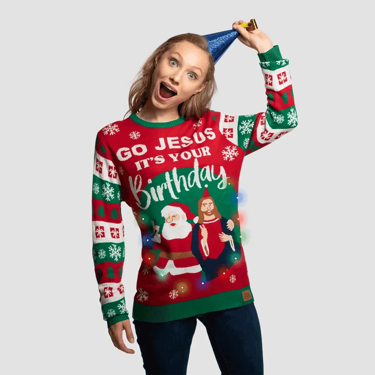 Go Jesus, it´s Your Birthday! Weihnachtspullover Damen