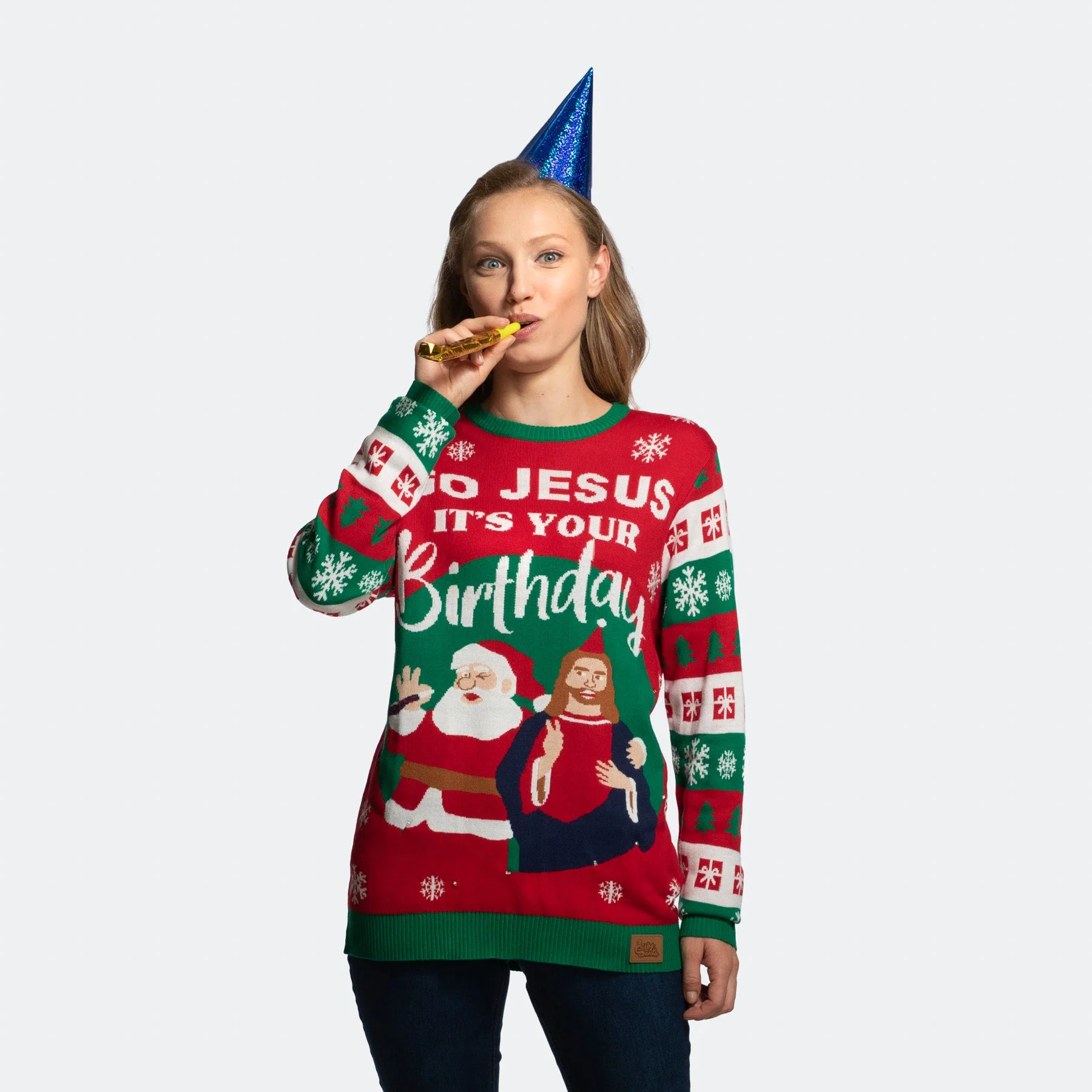 Go Jesus, it´s Your Birthday! Weihnachtspullover Damen - Image 2