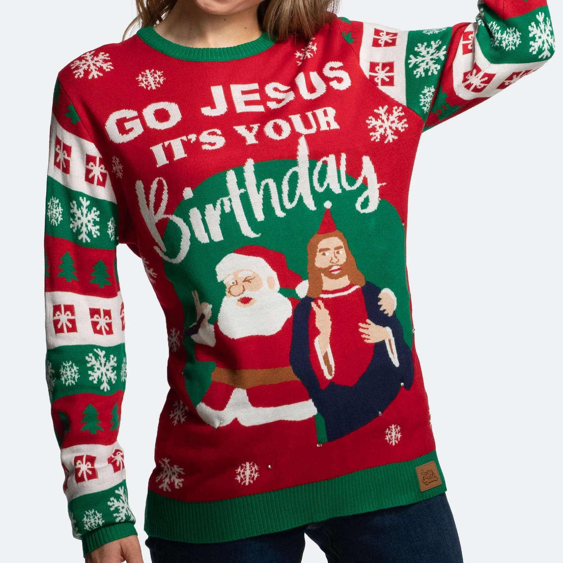 Go Jesus, it´s Your Birthday! Weihnachtspullover Damen - Image 6