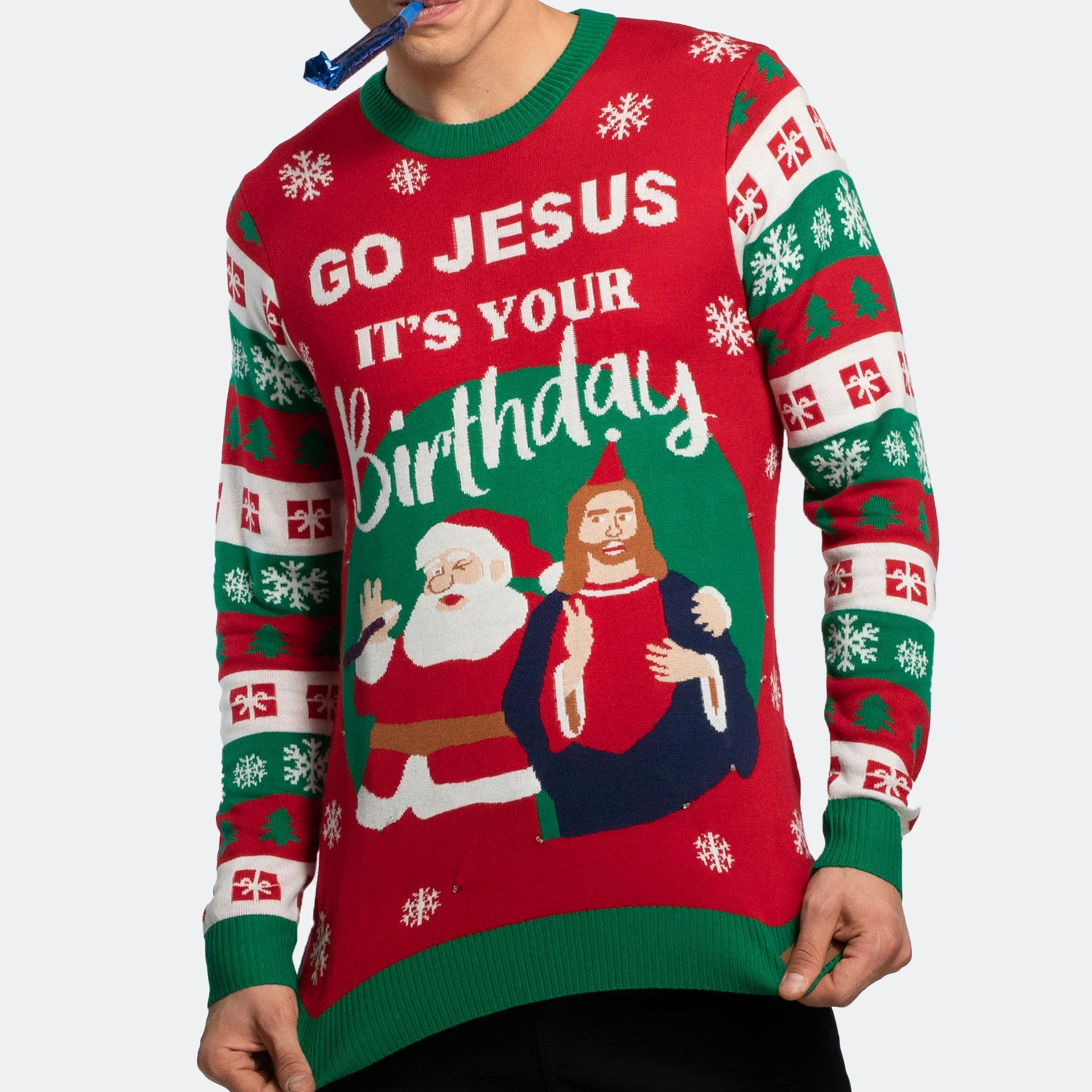 Go Jesus, it´s Your Birthday! Weihnachtspullover Herren - Image 6