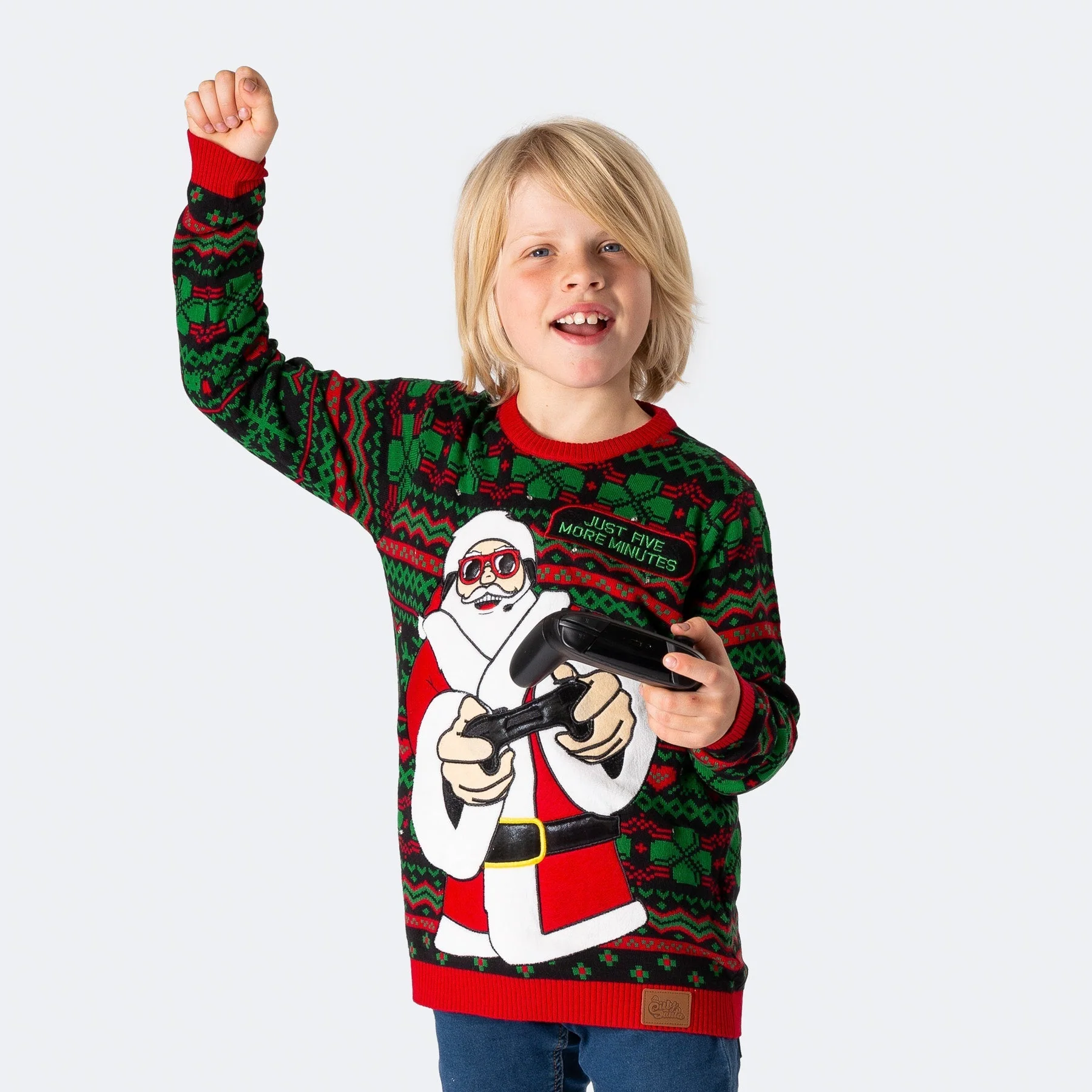 Just 5 More Minutes Weihnachtspullover Kinder - Image 4