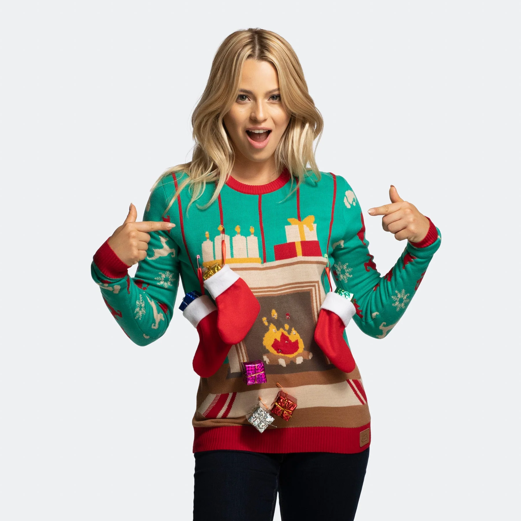 Kamin Weihnachtspullover Damen - Image 2