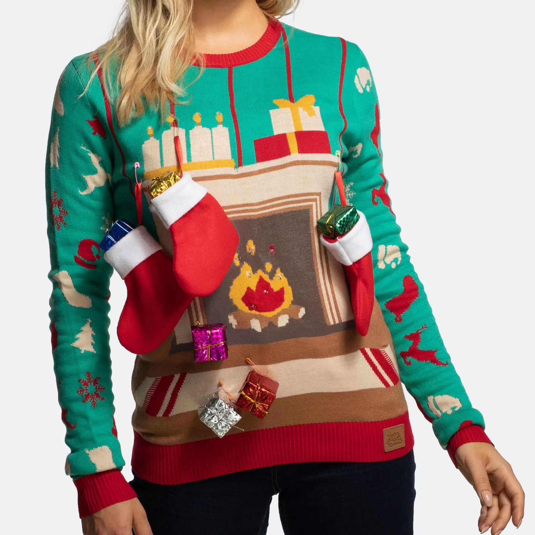 Kamin Weihnachtspullover Damen - Image 6