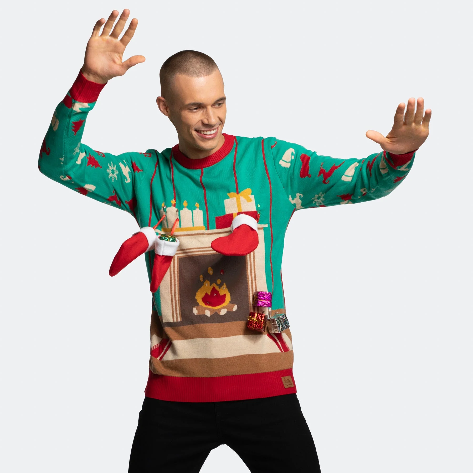 Kamin Weihnachtspullover Herren - Image 2