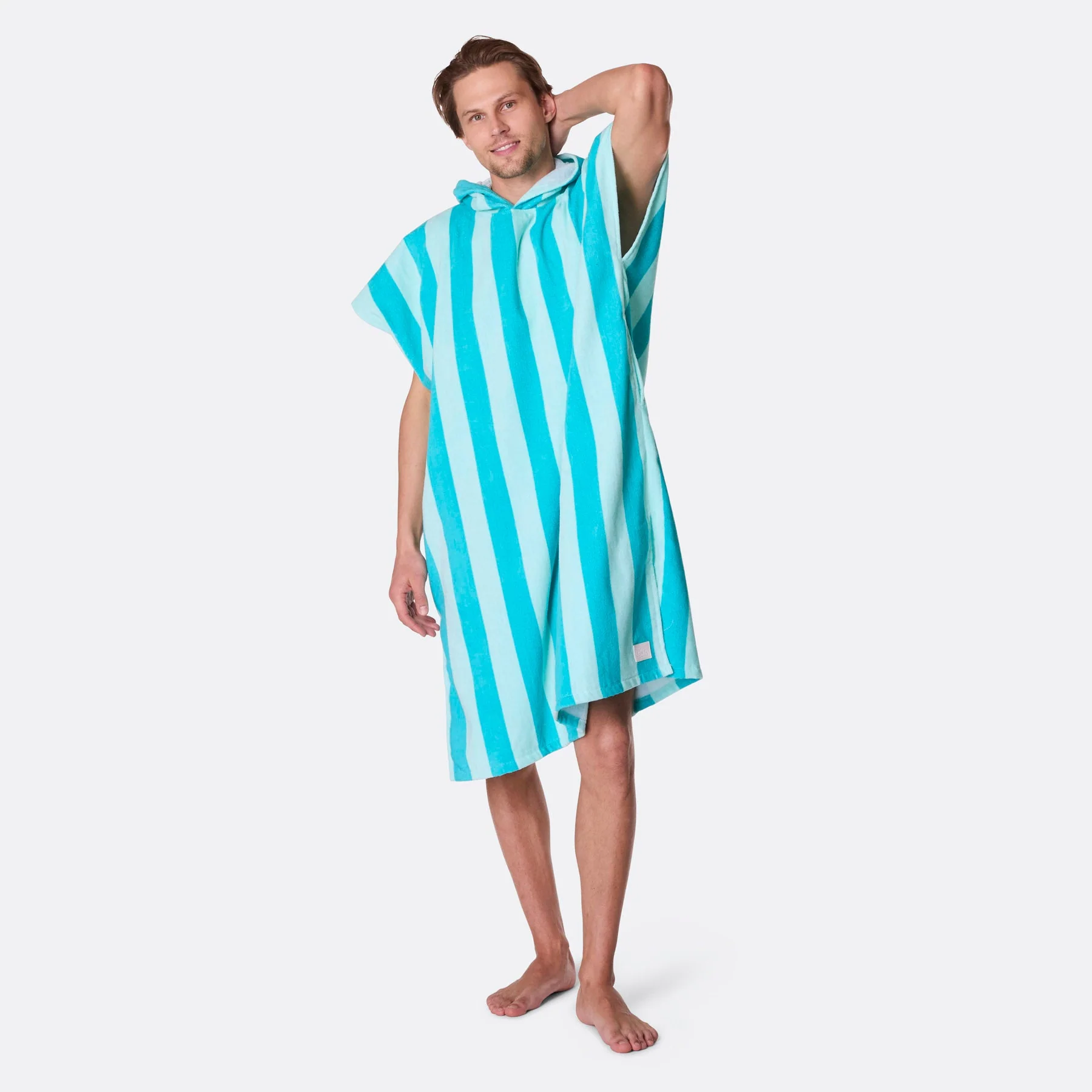 Koralle Gestreifter Badeponcho - Image 4