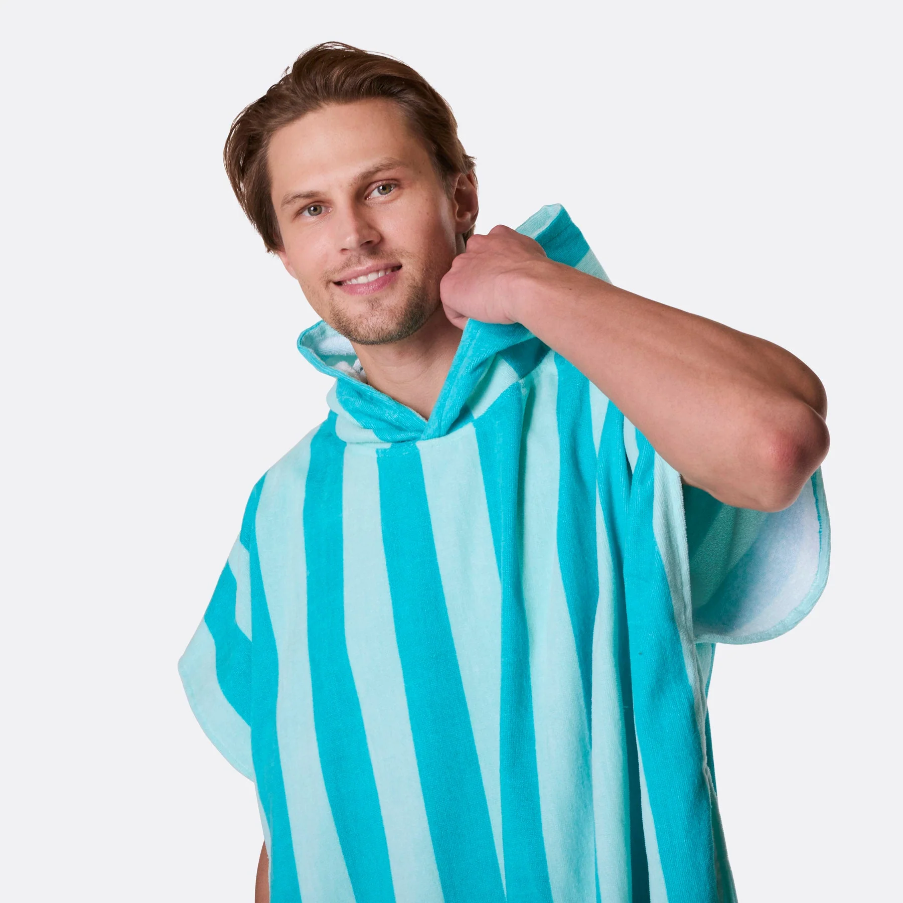 Koralle Gestreifter Badeponcho - Image 5