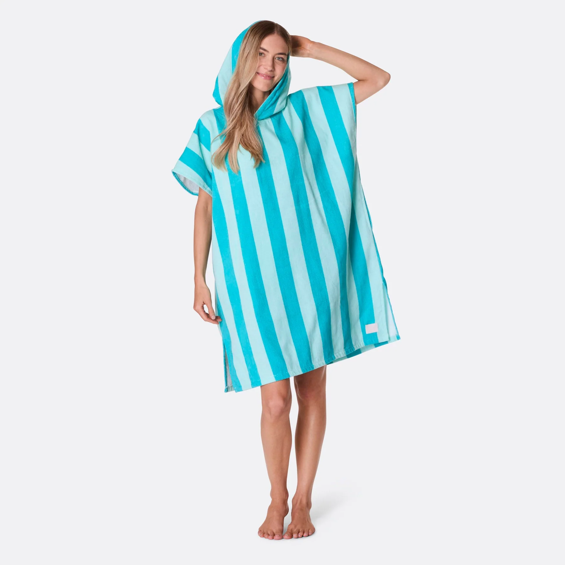 Koralle Gestreifter Badeponcho - Image 6