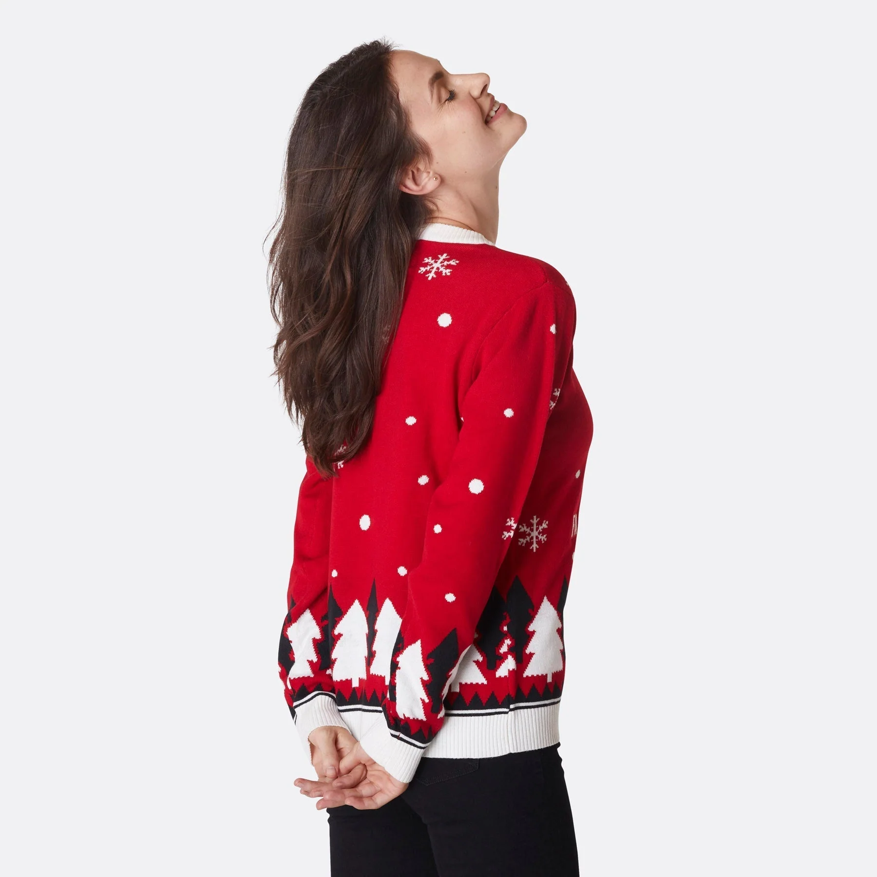 Lama Weihnachtspullover Damen - Image 4