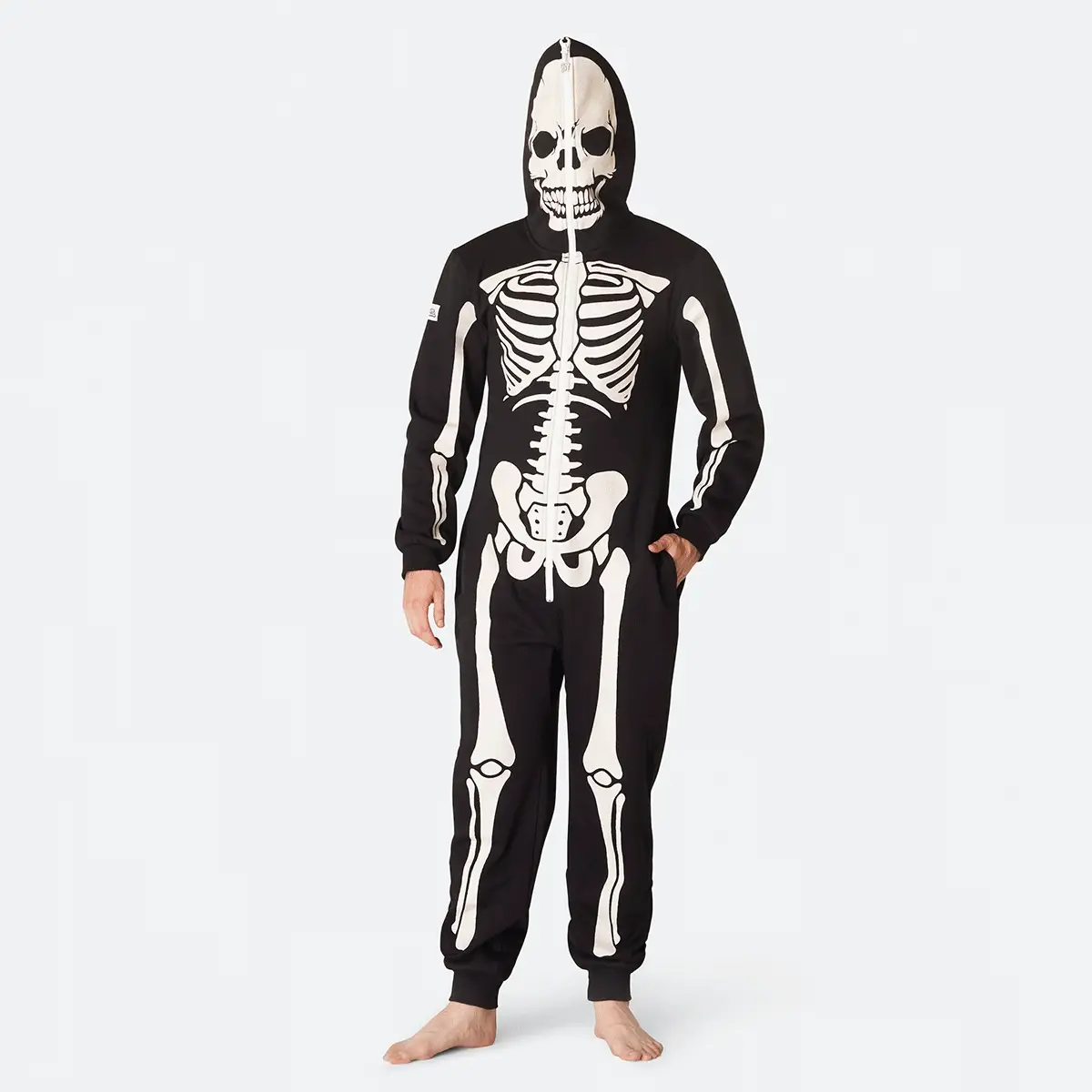 Skelett Halloween Onesie Herren