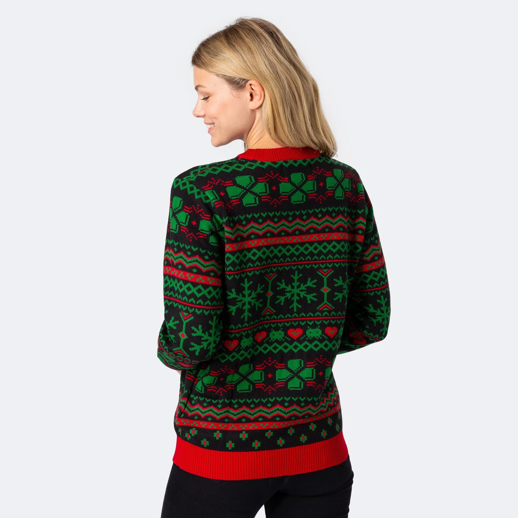 Level Up Weihnachtspullover Damen - Image 3