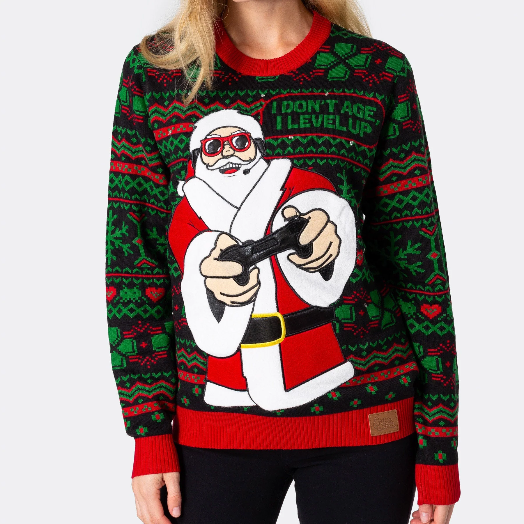 Level Up Weihnachtspullover Damen - Image 6
