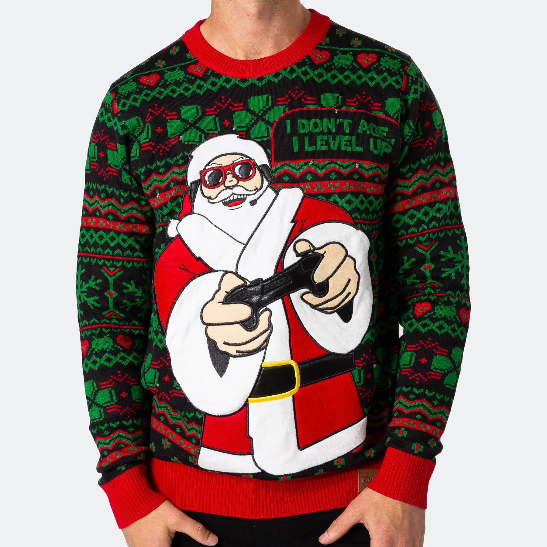 Level Up Weihnachtspullover Herren - Image 6