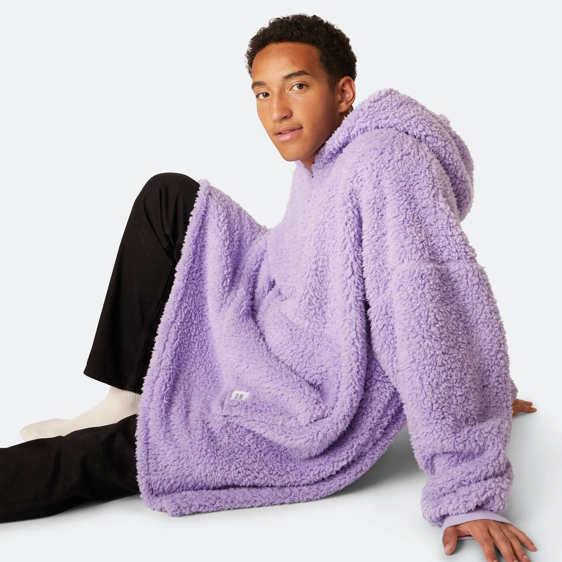 Lila Sherpa HappyHoodie - Image 3