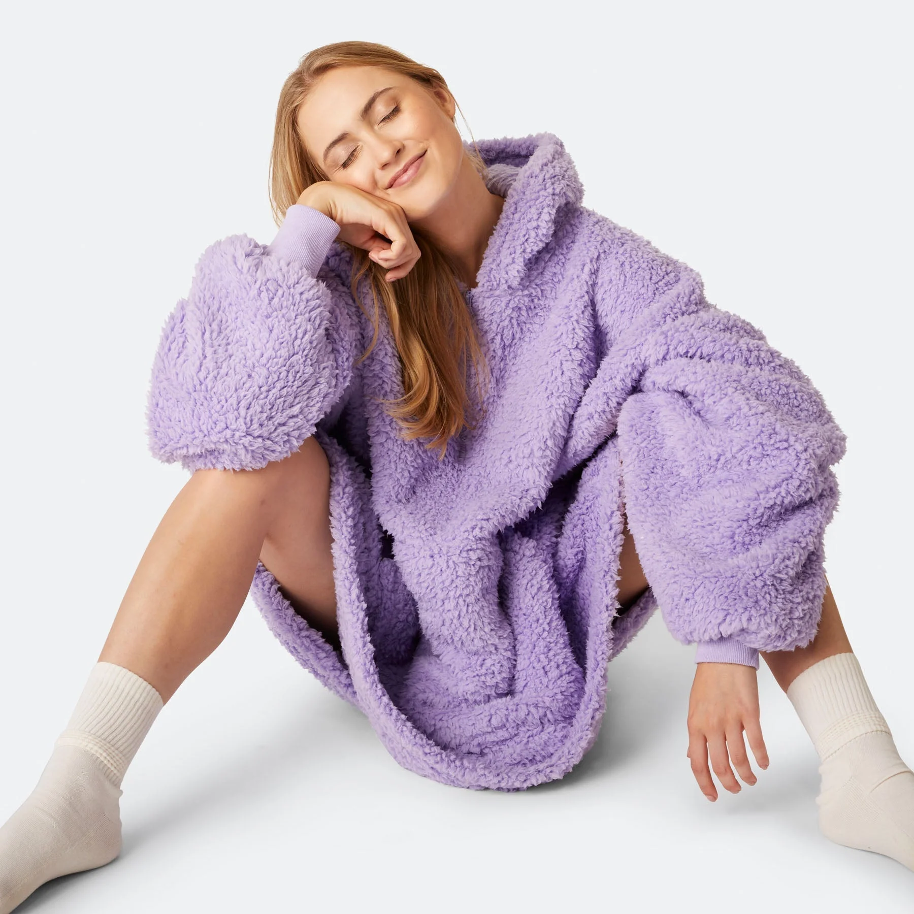 Lila Sherpa HappyHoodie - Image 4