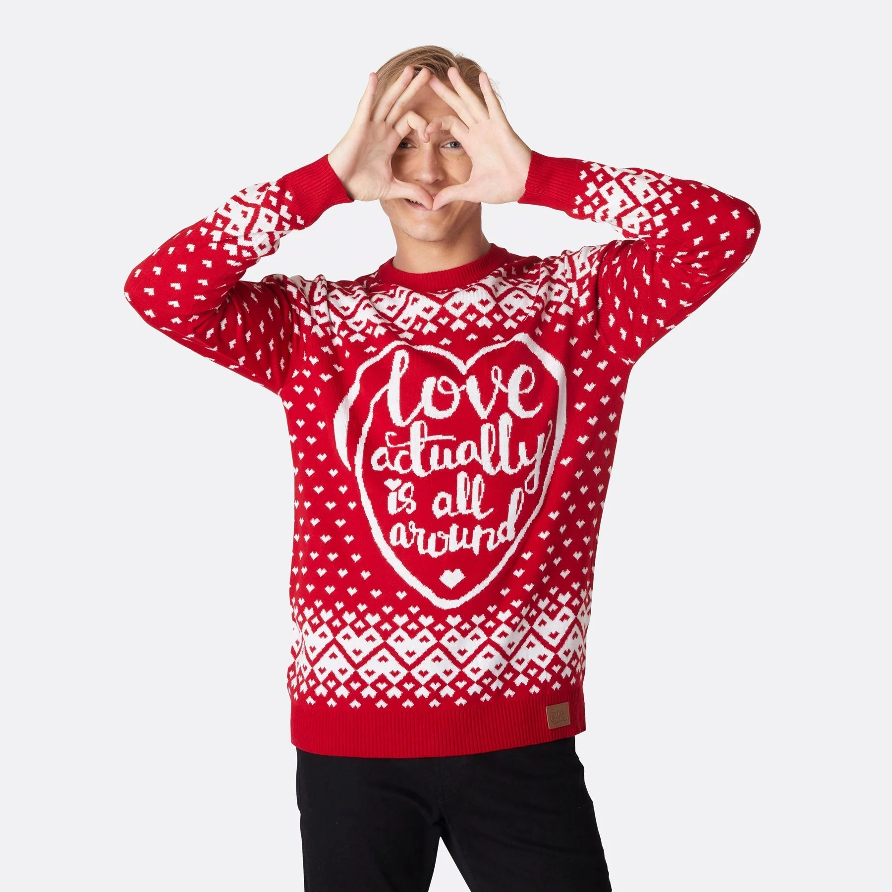 Love Actually Is All Around Weihnachtspullover Herren - Image 2