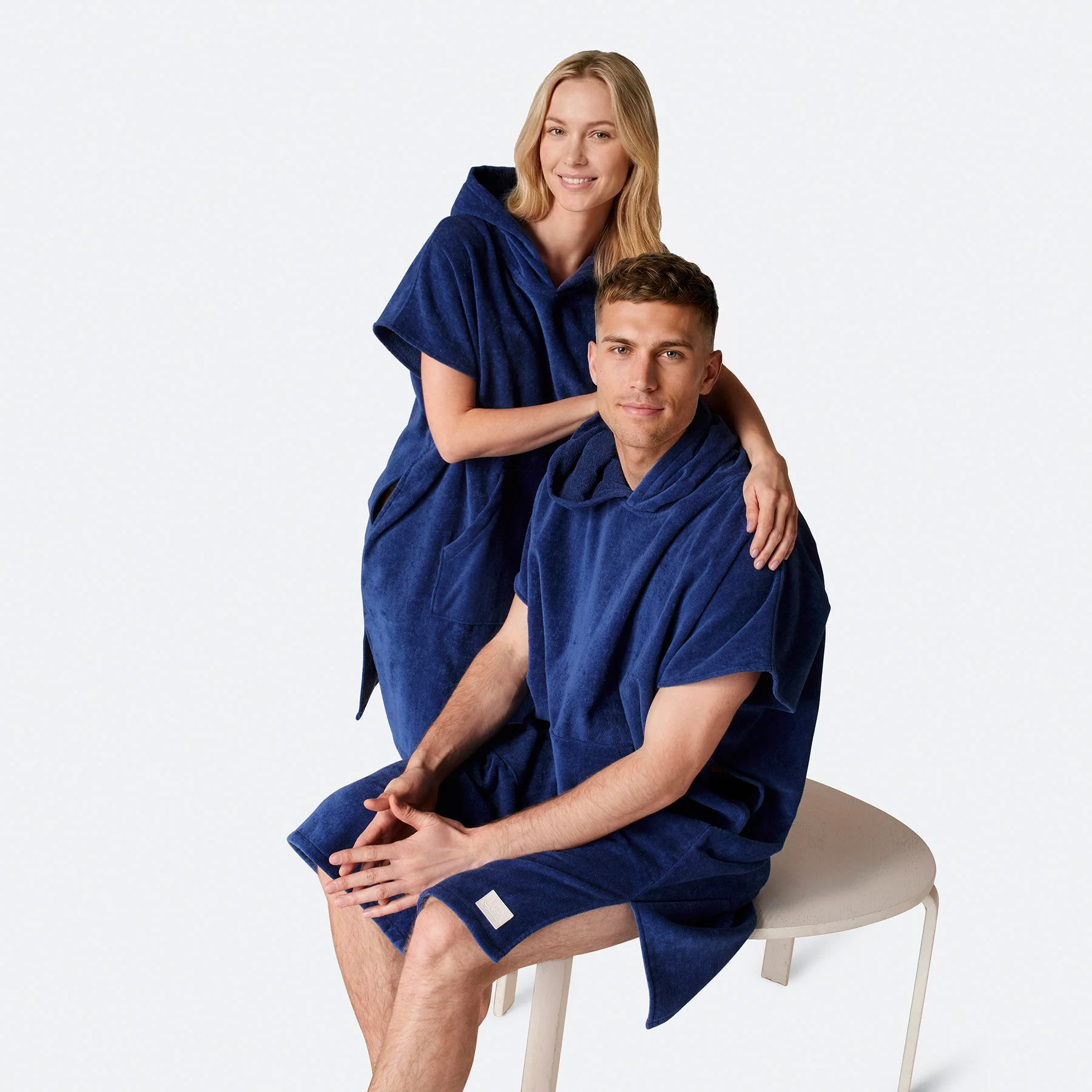 Marineblauer Badeponcho - Image 5