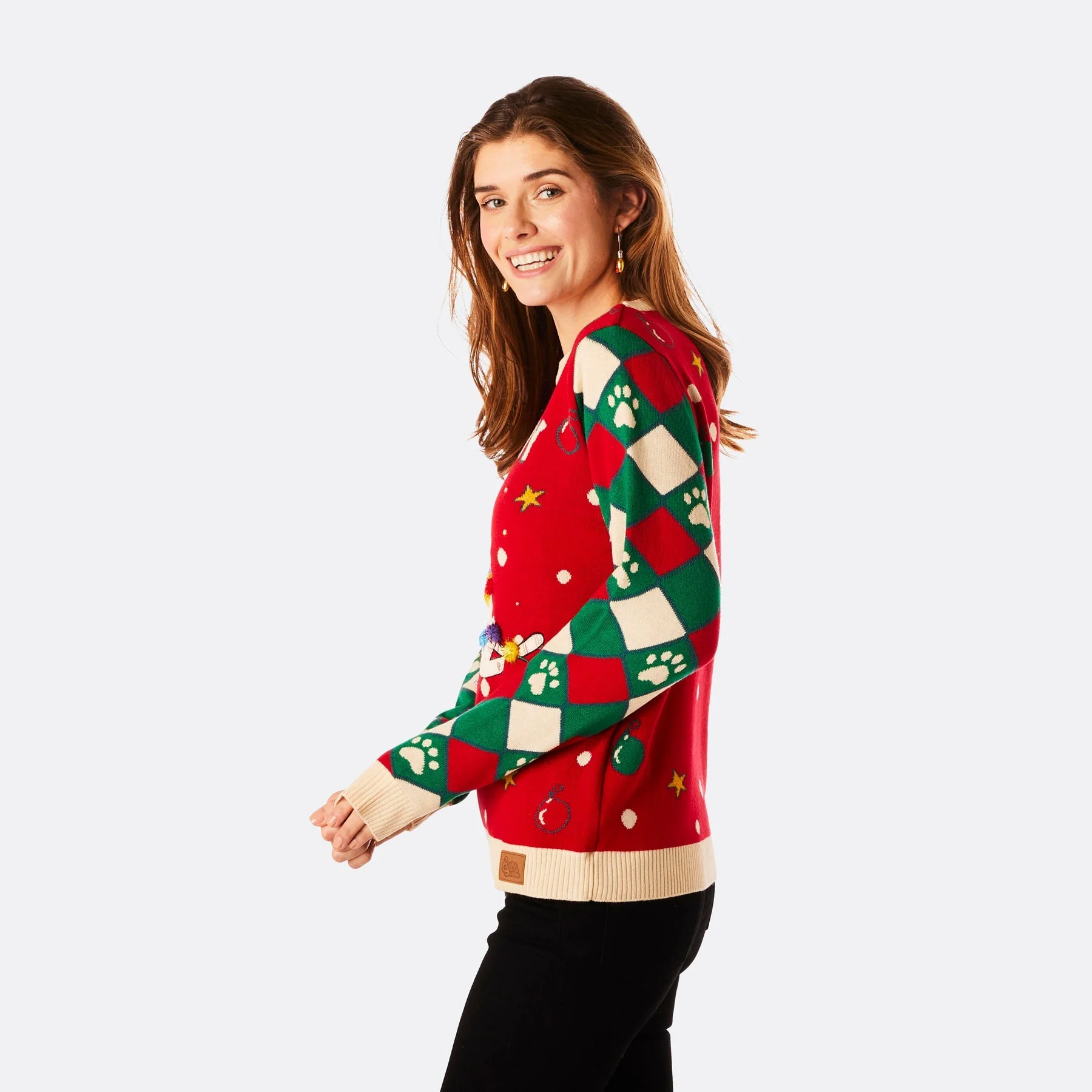 Meowy Weihnachtspullover Damen - Image 3
