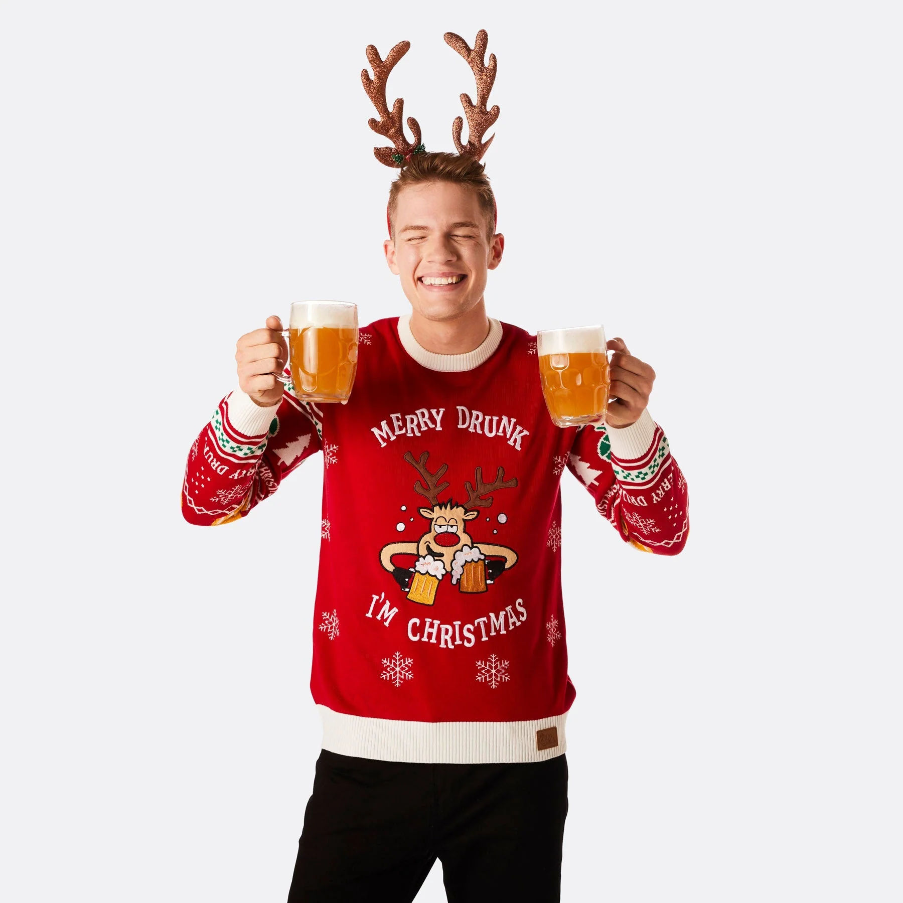 Merry Drunk Weihnachtspullover Herren - Image 2