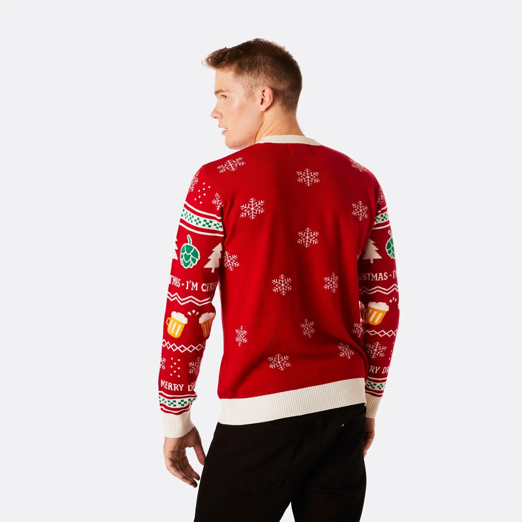 Merry Drunk Weihnachtspullover Herren - Image 3
