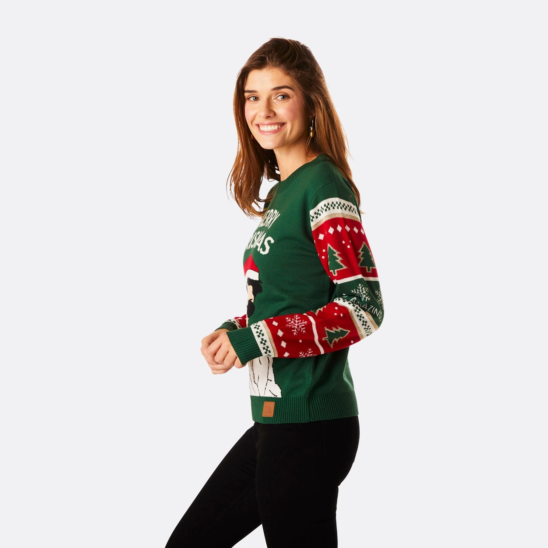 Merry Krismas Weihnachtspullover Damen - Image 3