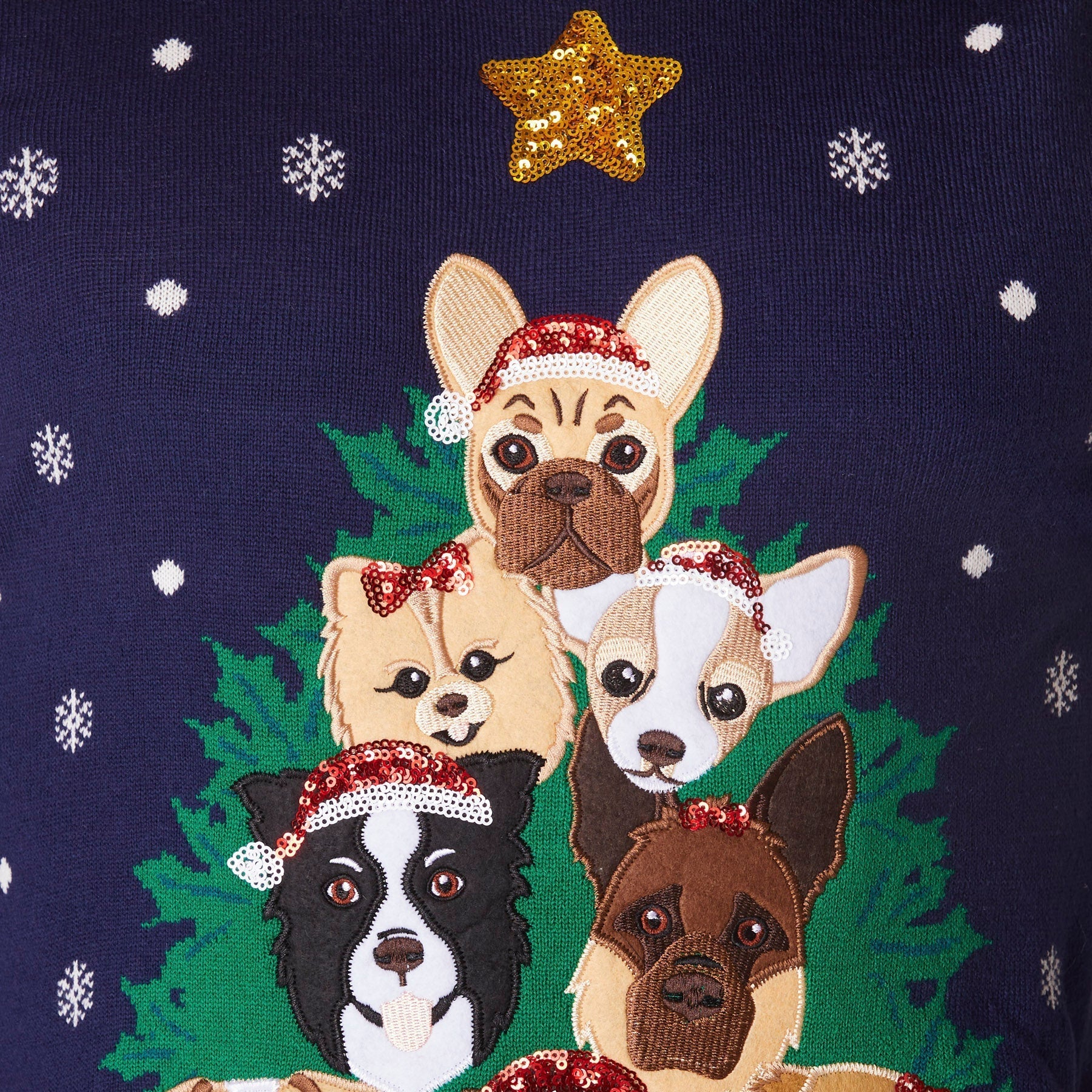 Merry Woofmas Weihnachtspullover Damen - Image 4