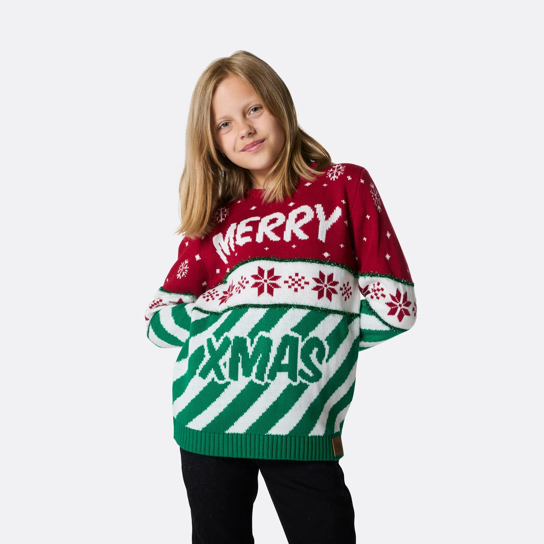Merry Xmas Weihnachtspullover Kinder