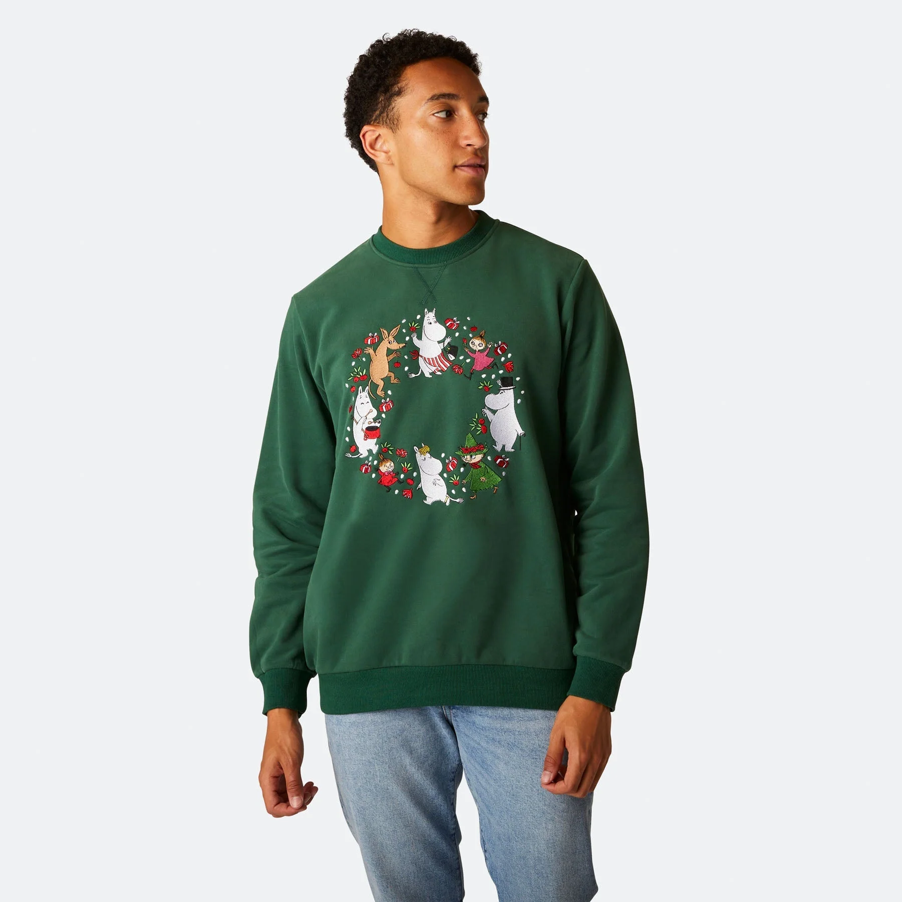 Mumins Grünes Weihnachts-Sweatshirt Herren - Image 3