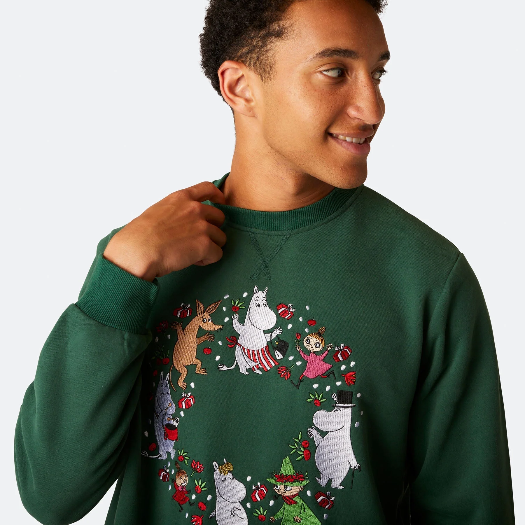 Mumins Grünes Weihnachts-Sweatshirt Herren - Image 4