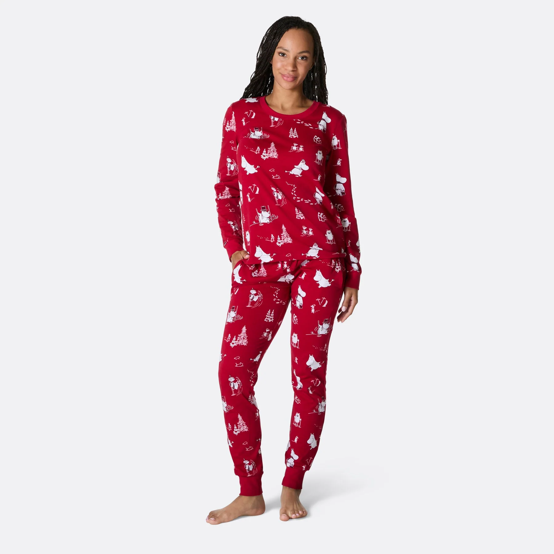 Mumins Weihnachtspyjama Damen