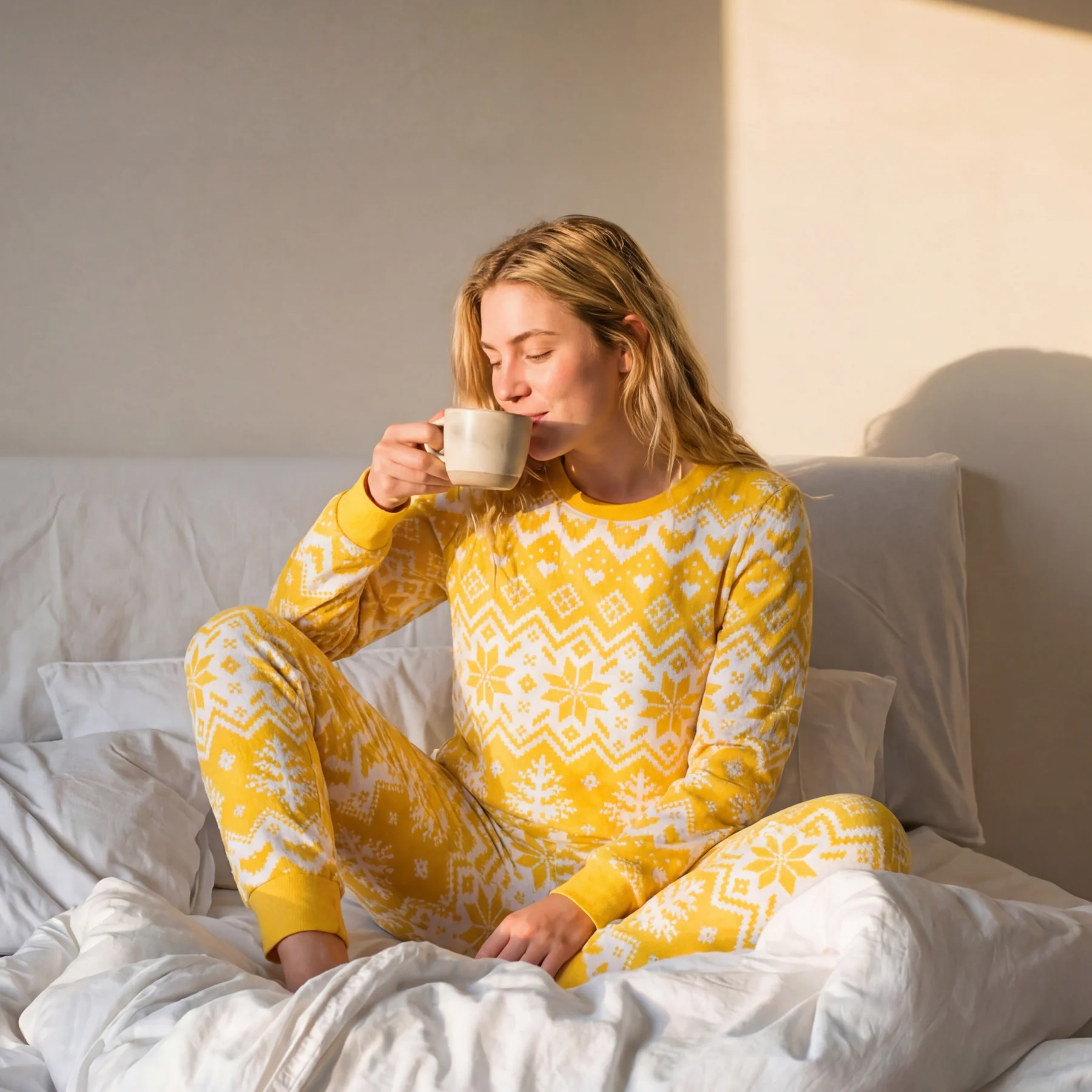Strickmuster Osterpyjama Damen