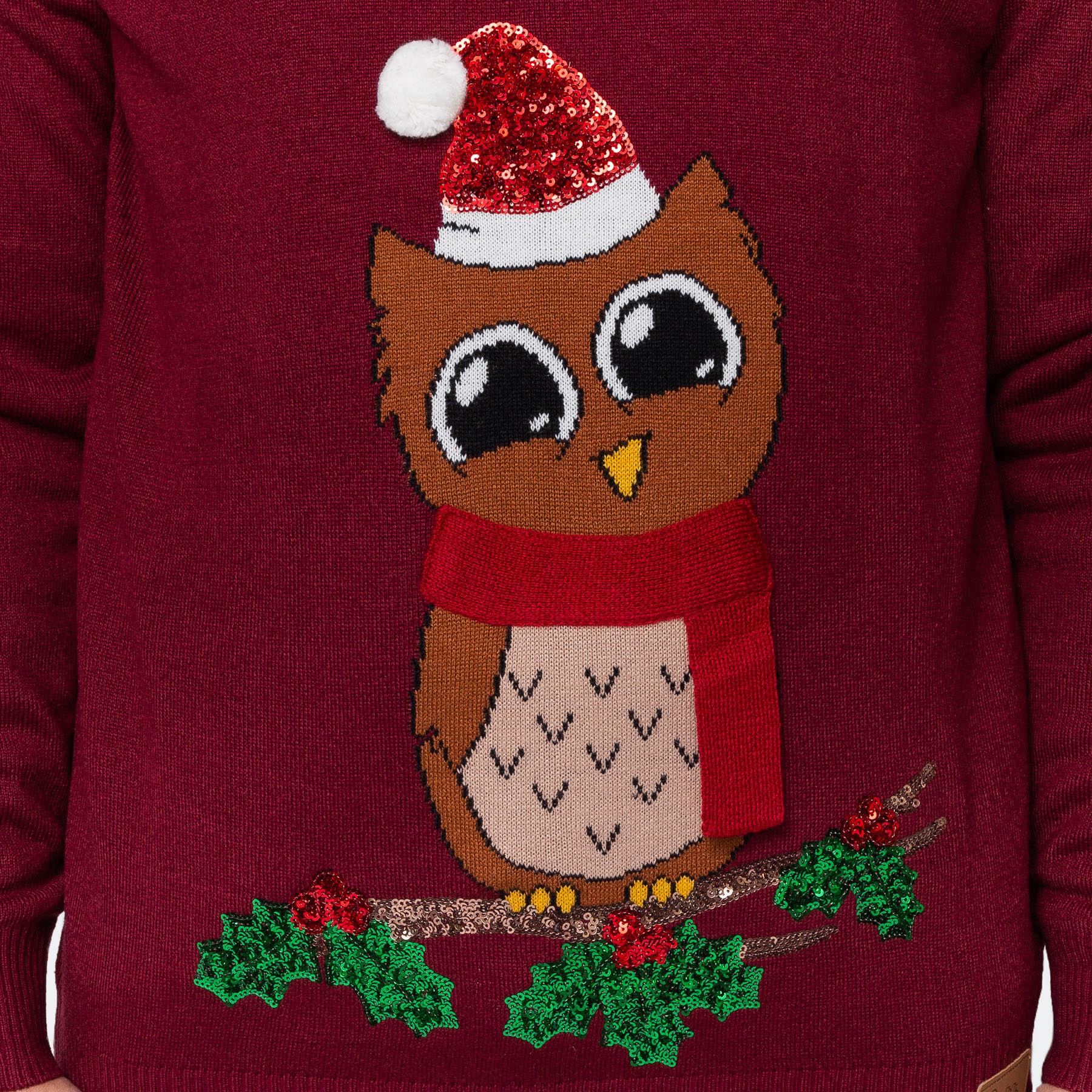 Owl I Want For Christmas Weihnachtspullover Damen - Image 4