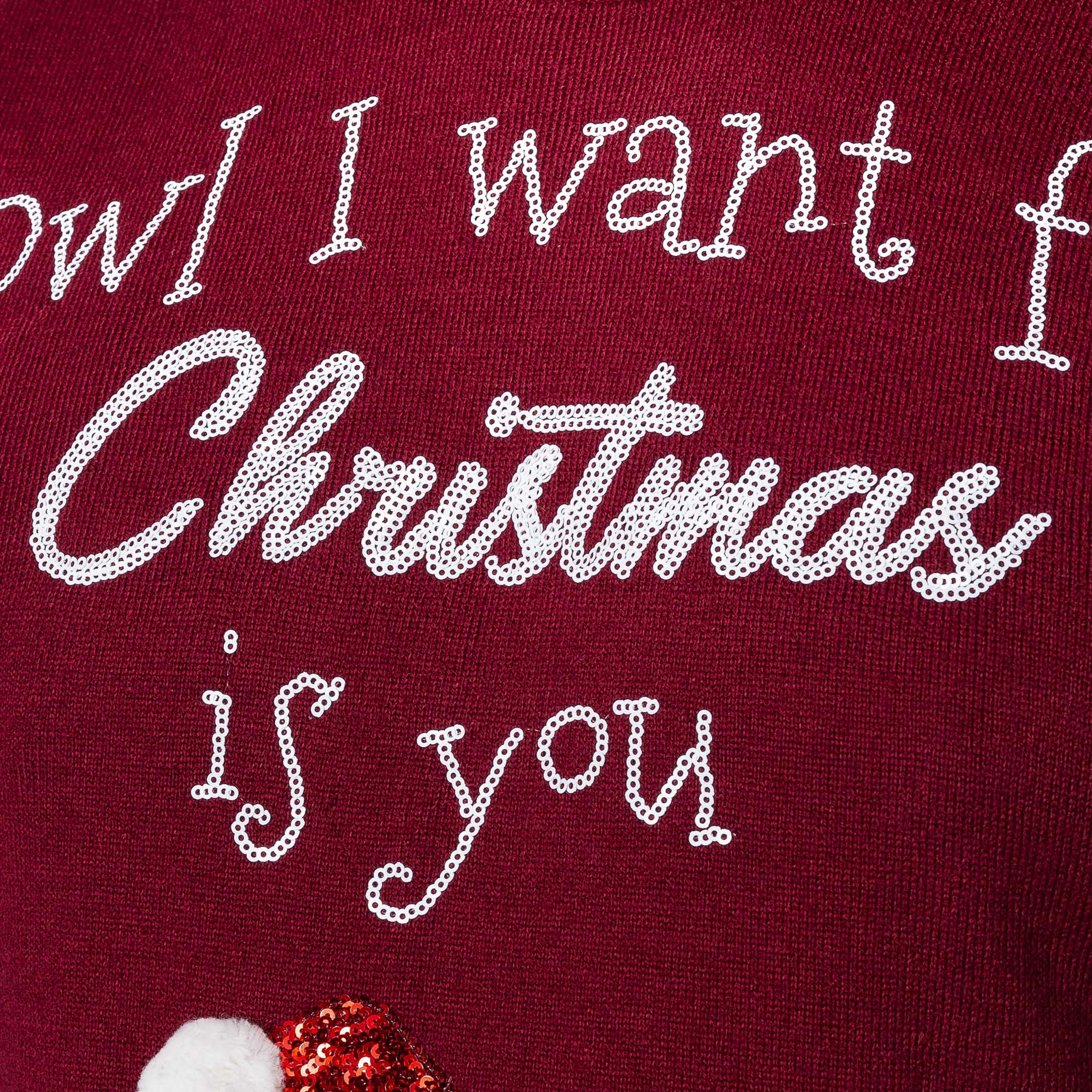 Owl I Want For Christmas Weihnachtspullover Damen - Image 5