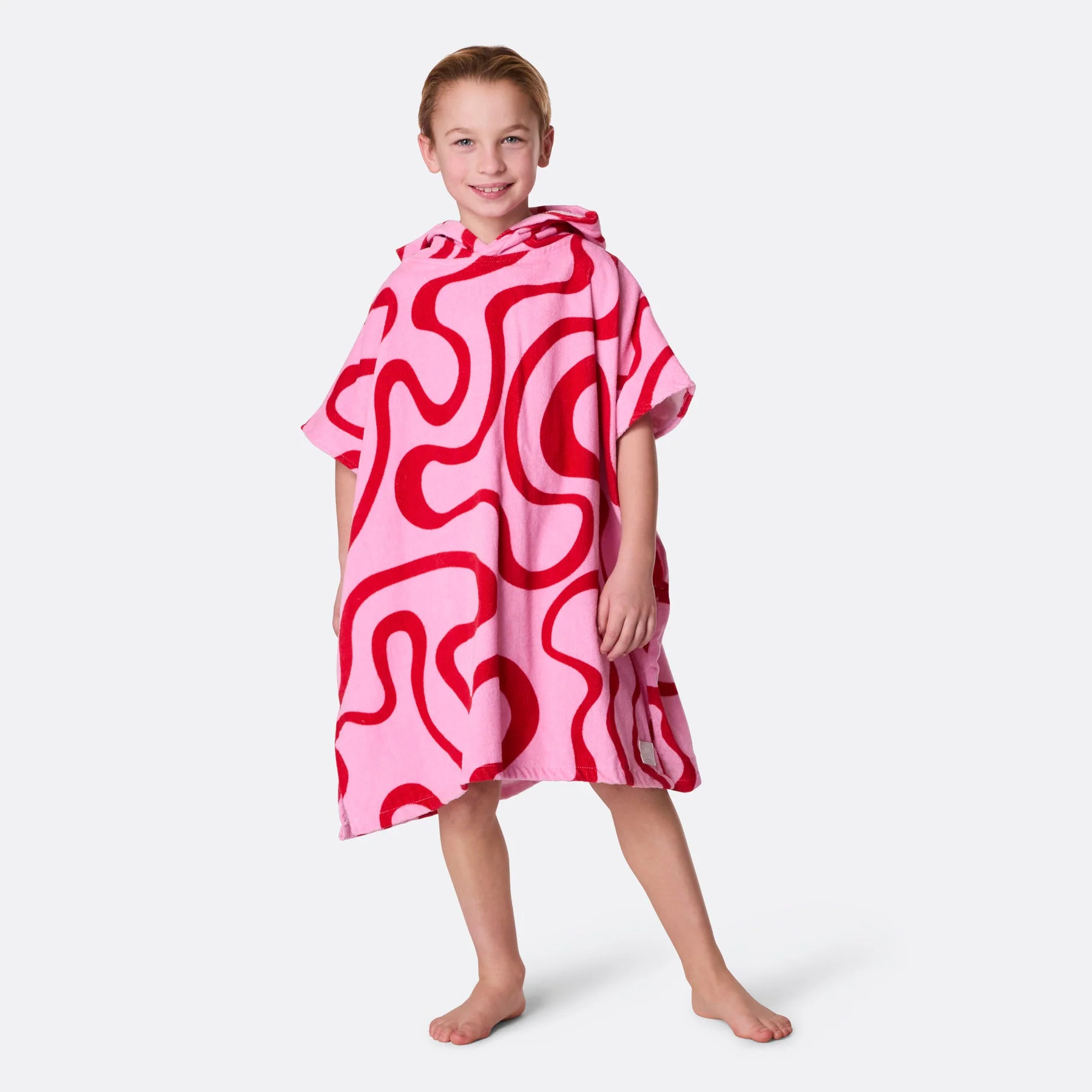 Pinke Wellen Badeponcho Kinder - Image 3
