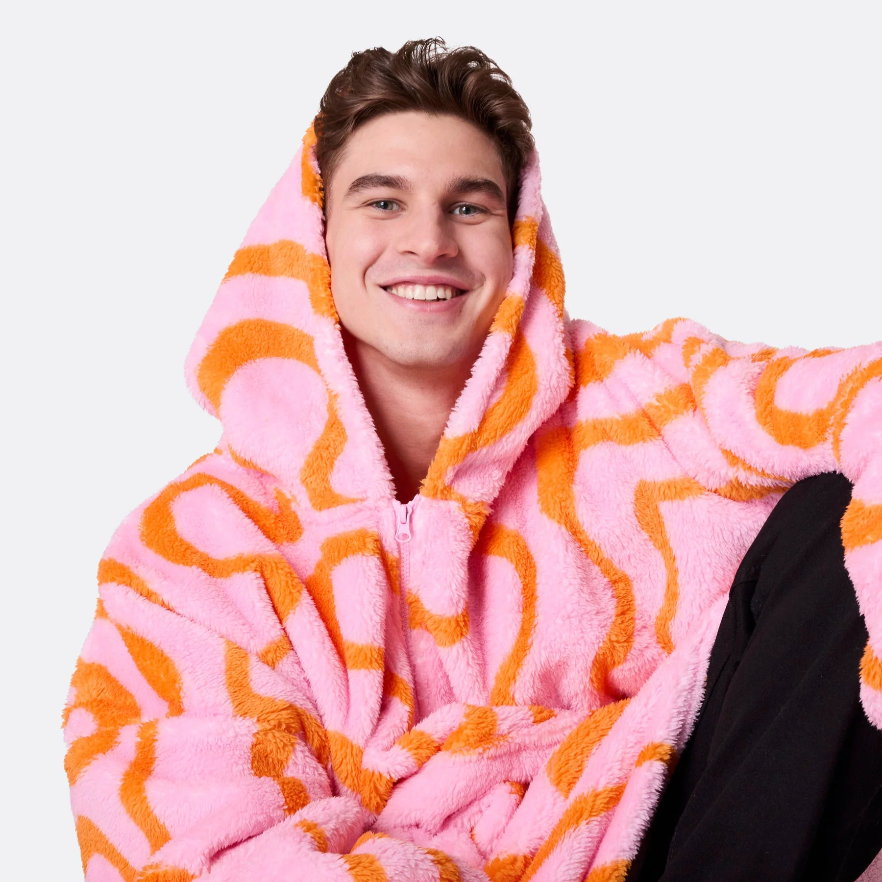 Pinke Wellen Teddy HappyHoodie - Image 3