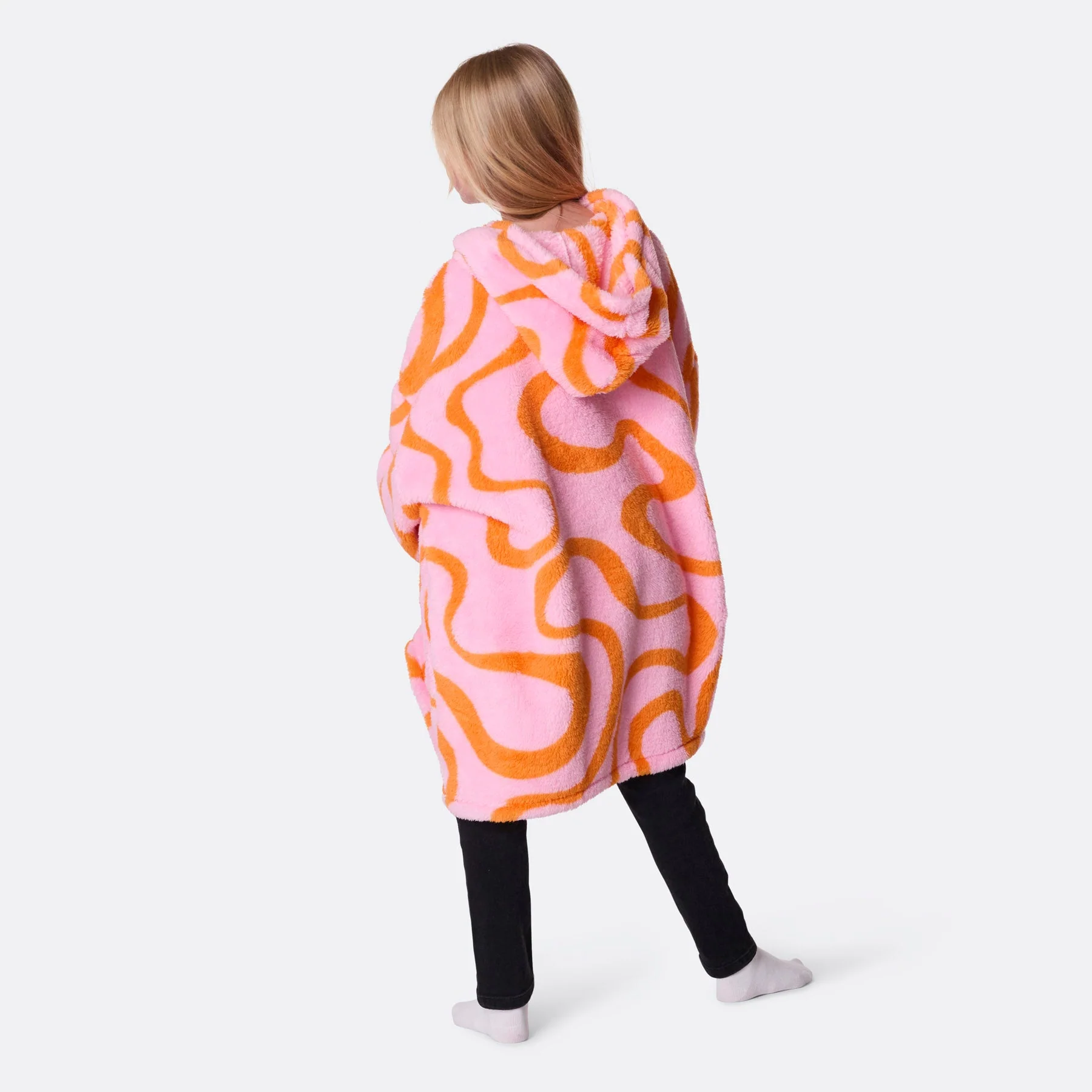 Pinke Wellen Teddy HappyHoodie Kinder - Image 4