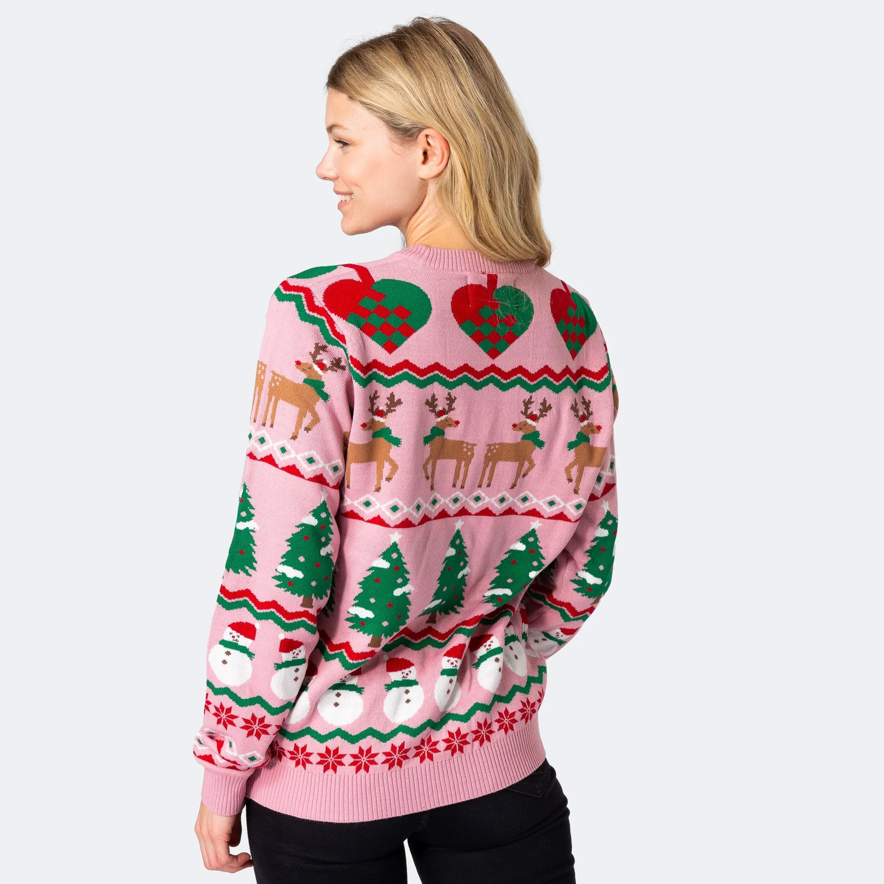 Pinker Ugly Christmas Sweater Damen - Image 3
