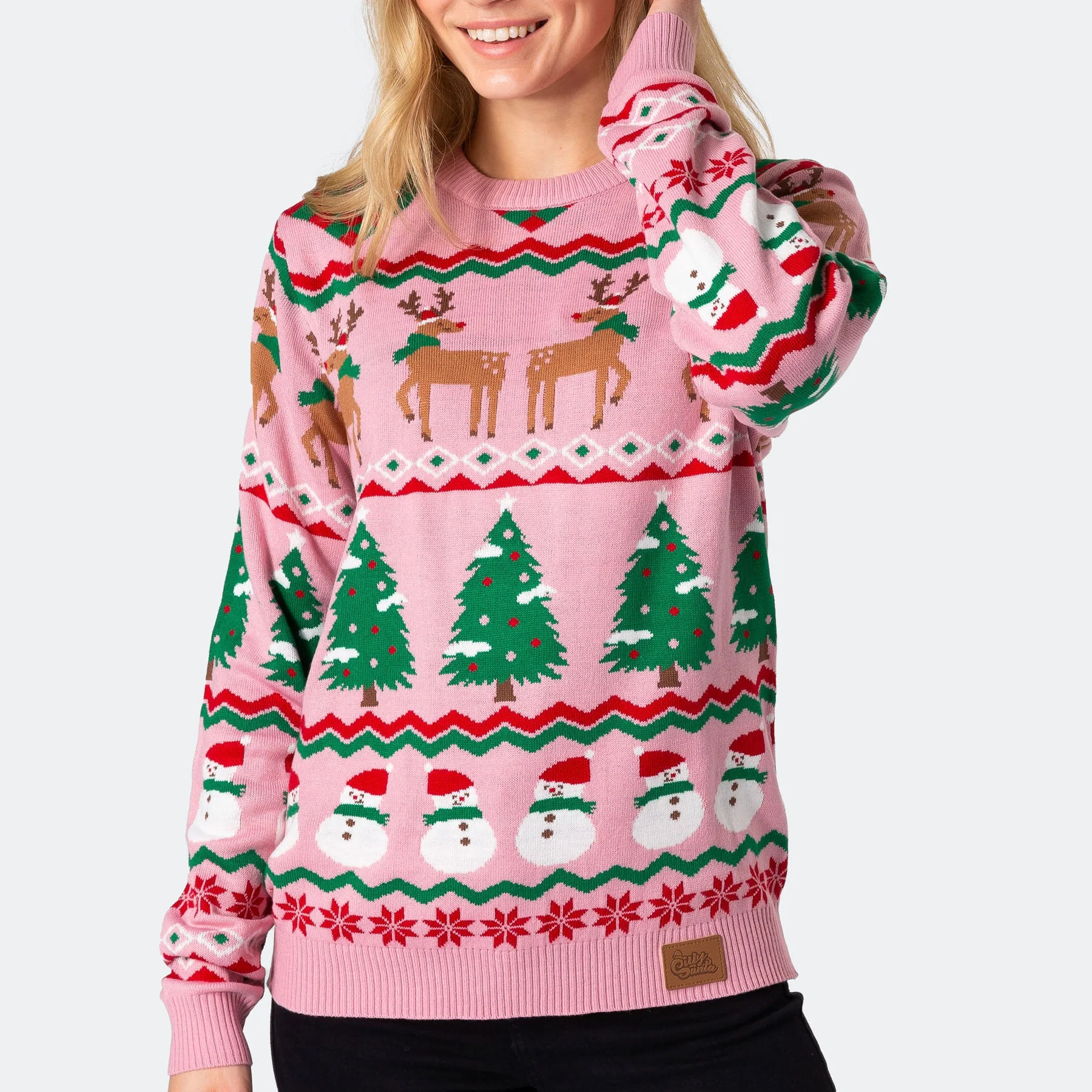 Pinker Ugly Christmas Sweater Damen - Image 6