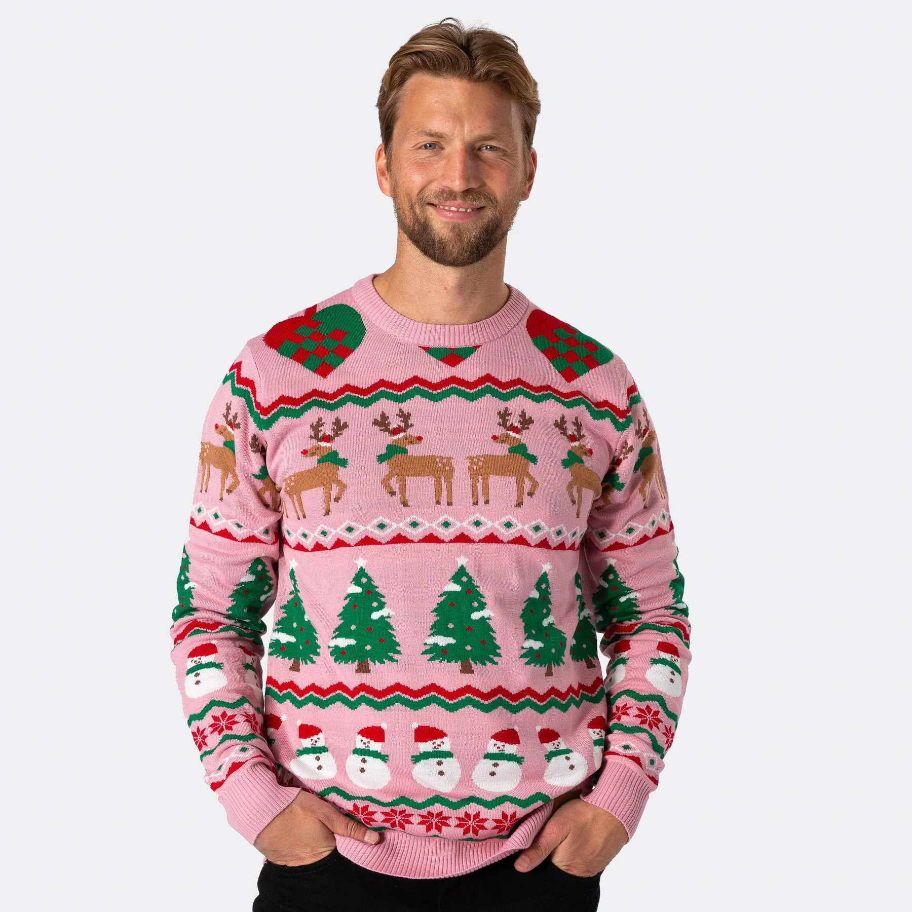Pinker Ugly Christmas Sweater Herren - Image 2