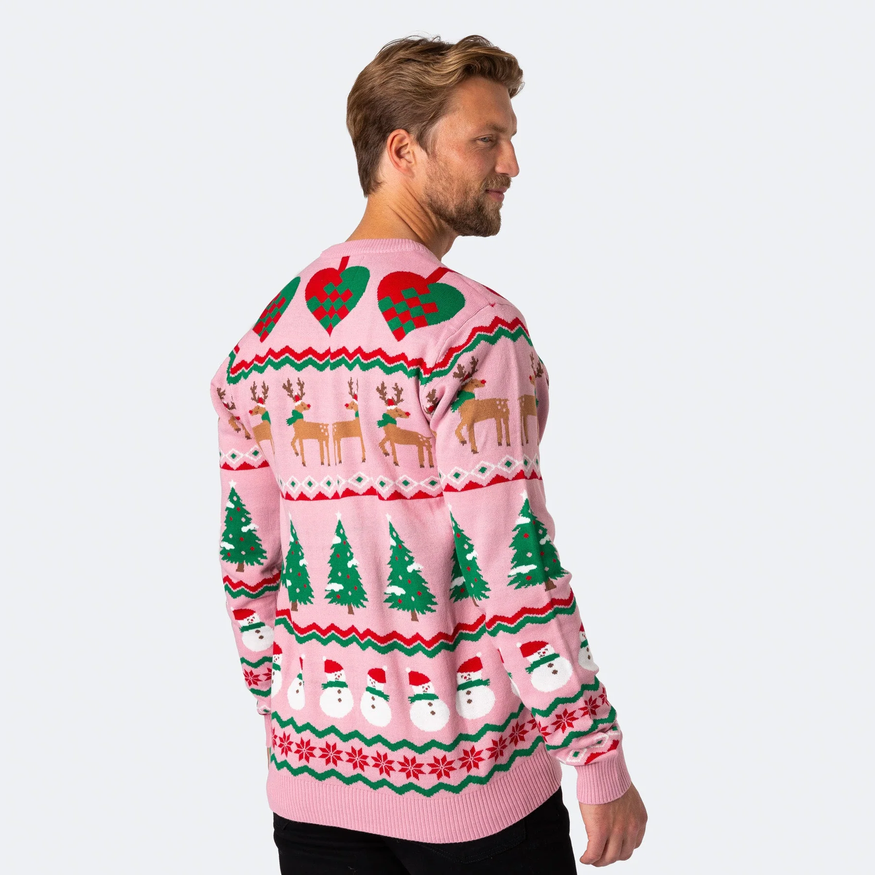 Pinker Ugly Christmas Sweater Herren - Image 3