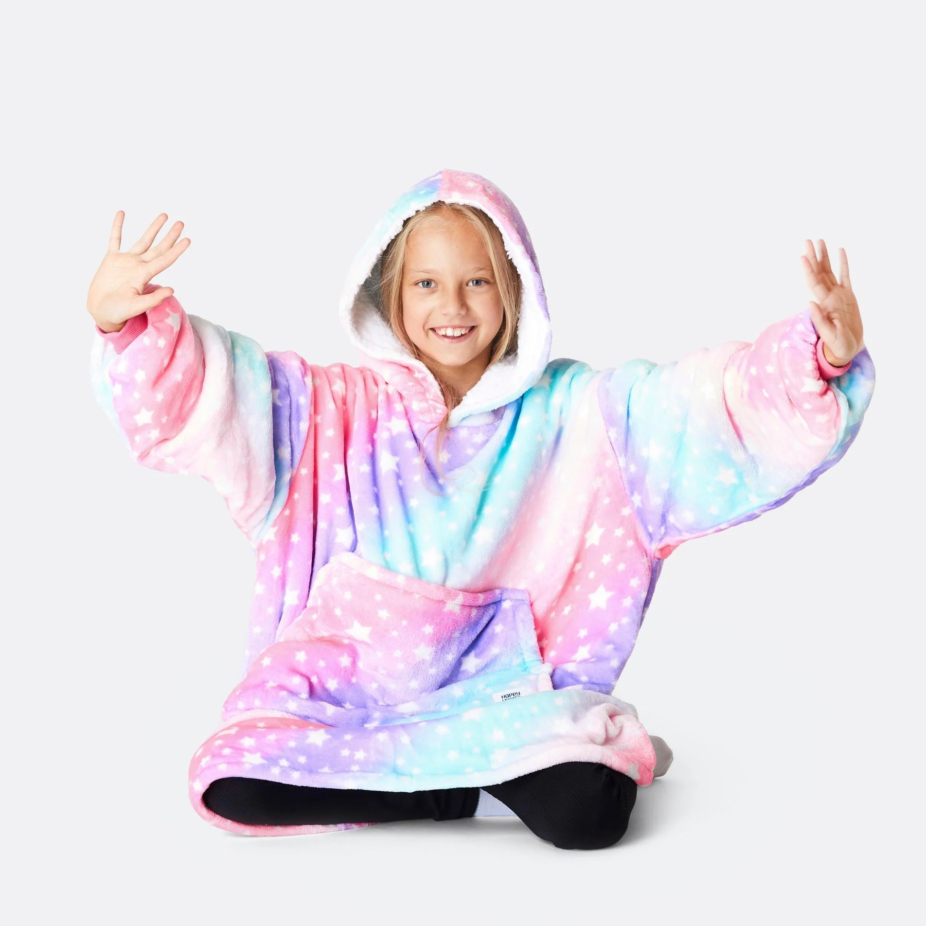 Pinker Regenbogen HappyHoodie Kinder - Image 3
