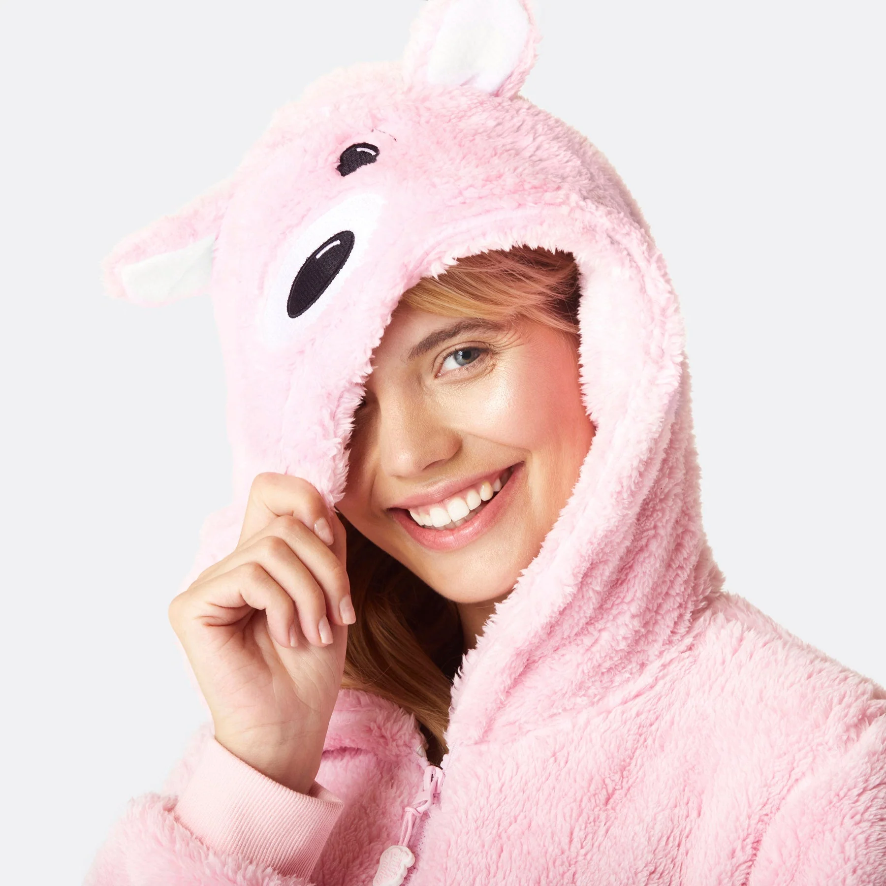 Pinker Teddybär Onesie Damen - Image 5